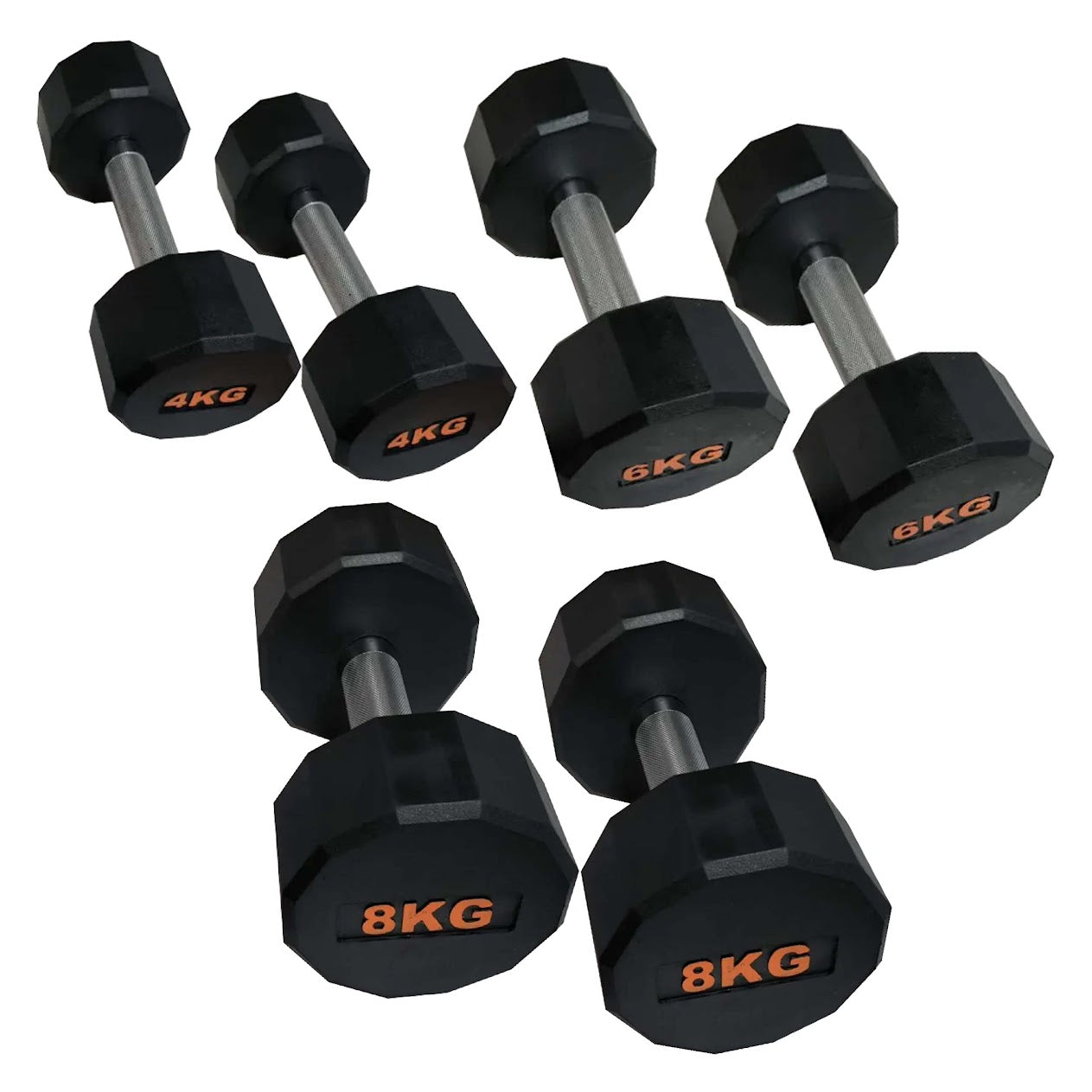 Adjustable Round‑Hex Dumbbells, Neoprene Coated with Anti‑Roll Design for Stability – Strength Training Home Gym