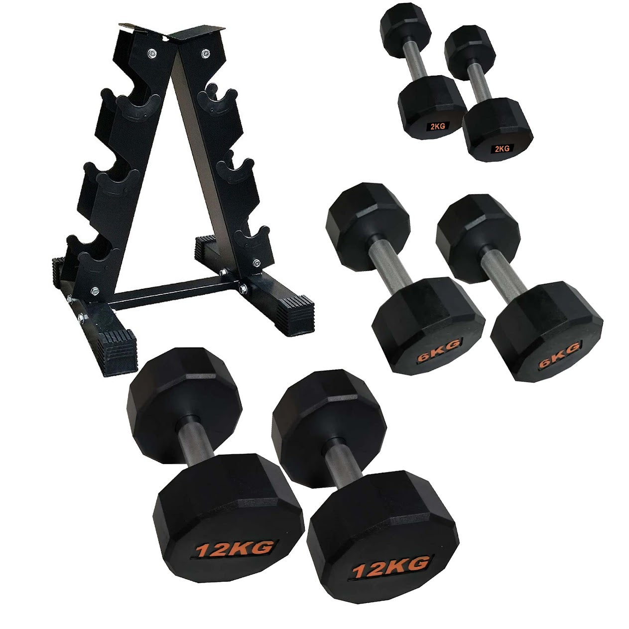 Adjustable Round‑Hex Dumbbells, Neoprene Coated with Anti‑Roll Design for Stability – Strength Training Home Gym