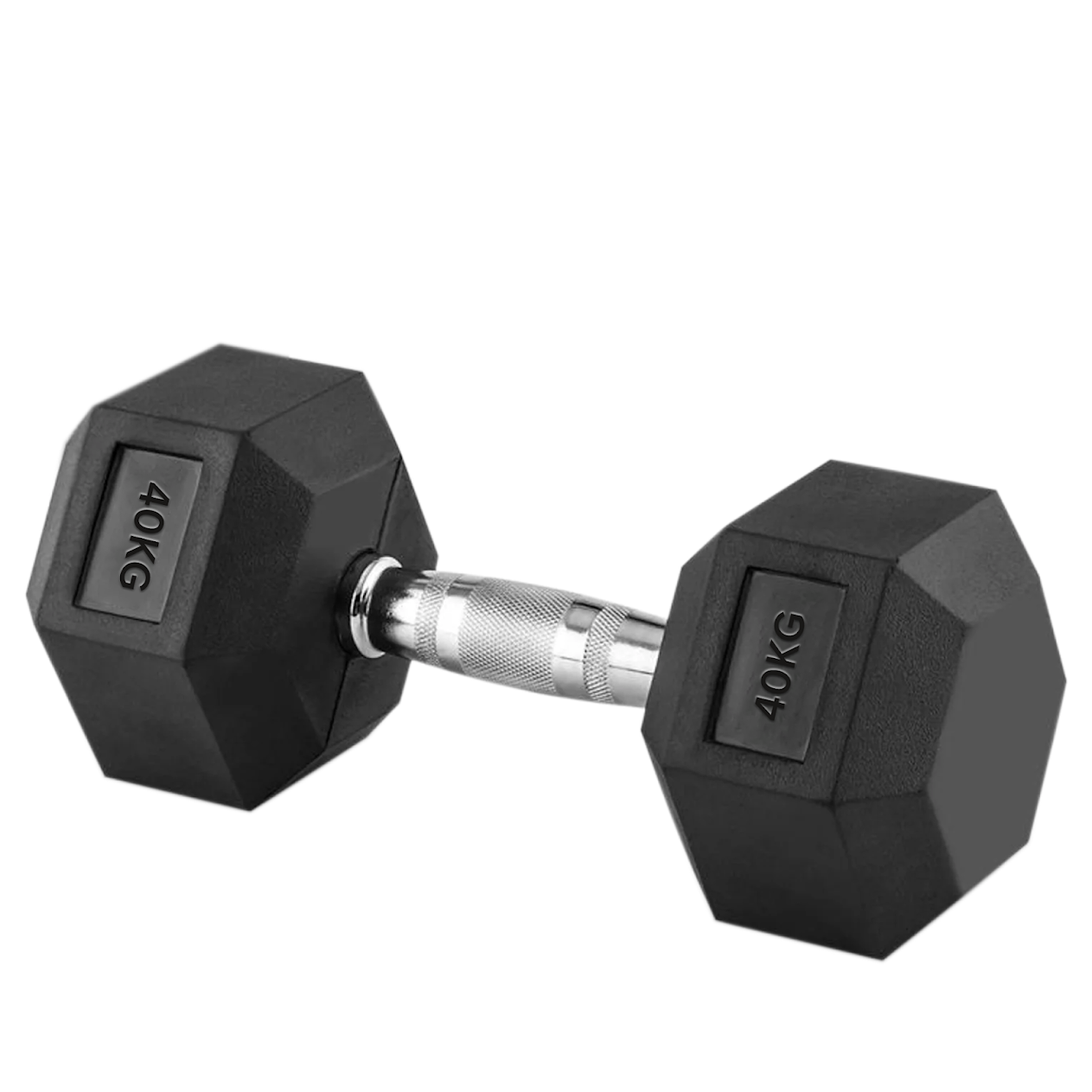 Hex Dumbbells 2.5kg–60kg Full Set or Pairs – Rubber-Coated Weights with Anti-Roll Design & Knurled Steel Handles – For Home Gym or Studio Strength Training