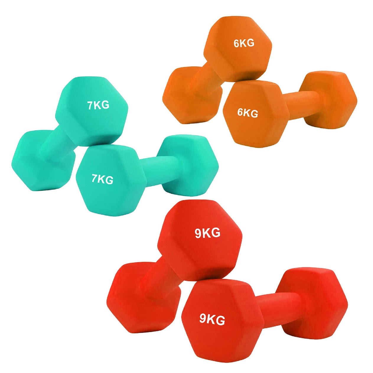 Anti‑Roll Neoprene Hex Dumbbells – Non‑Slip Coating, Comfortable Grip, Anti‑Scratch Finish for Home Gym Workouts & Strength Training