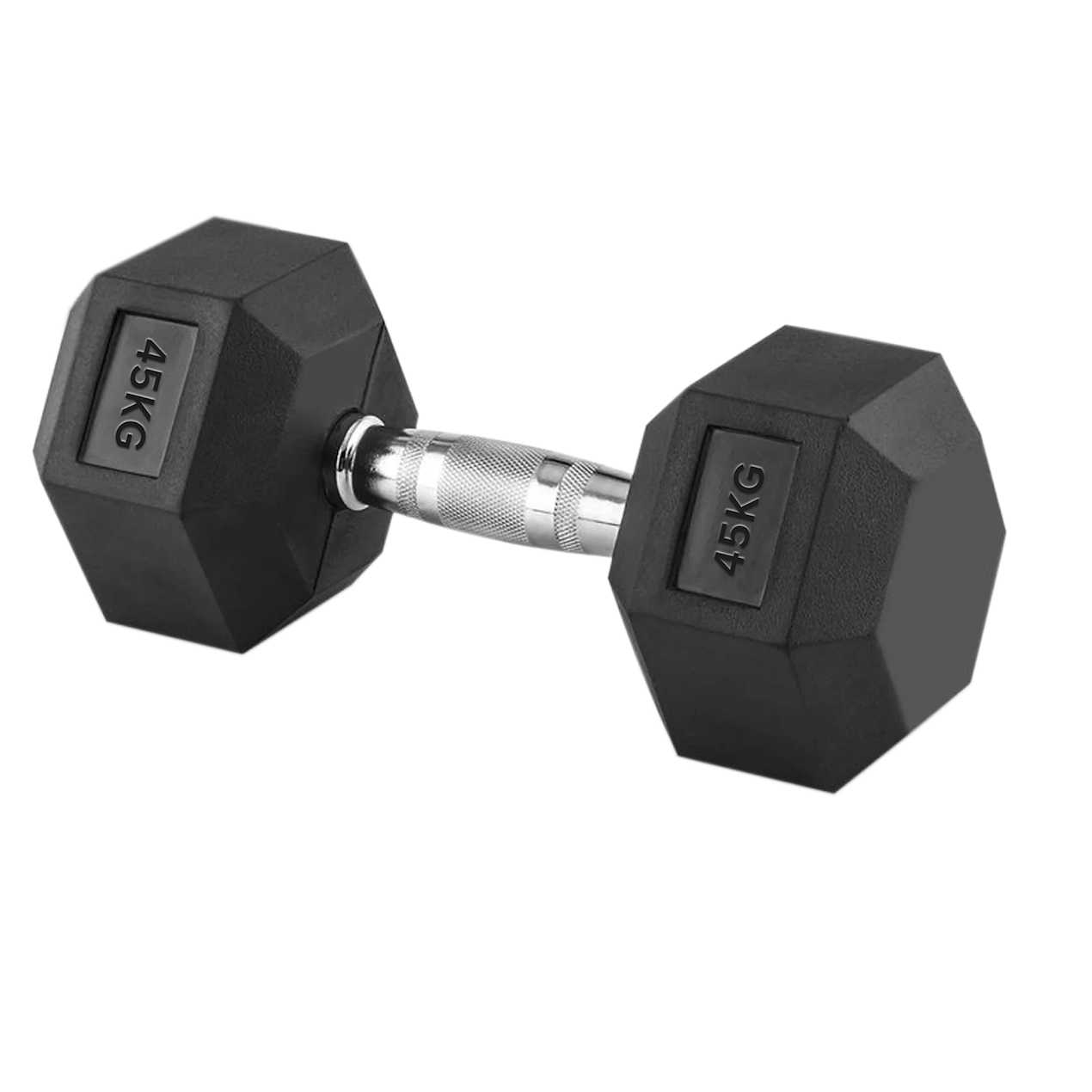 Hex Dumbbells 2.5kg–60kg Full Set or Pairs – Rubber-Coated Weights with Anti-Roll Design & Knurled Steel Handles – For Home Gym or Studio Strength Training