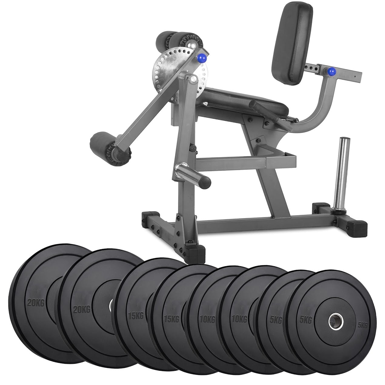 Heavy‑Duty Seated Leg Extension & Steel Curl Machine – Adjustable Seat & Range (Optional Weight Set), Quad & Hamstring Strength Trainer for Home Gyms