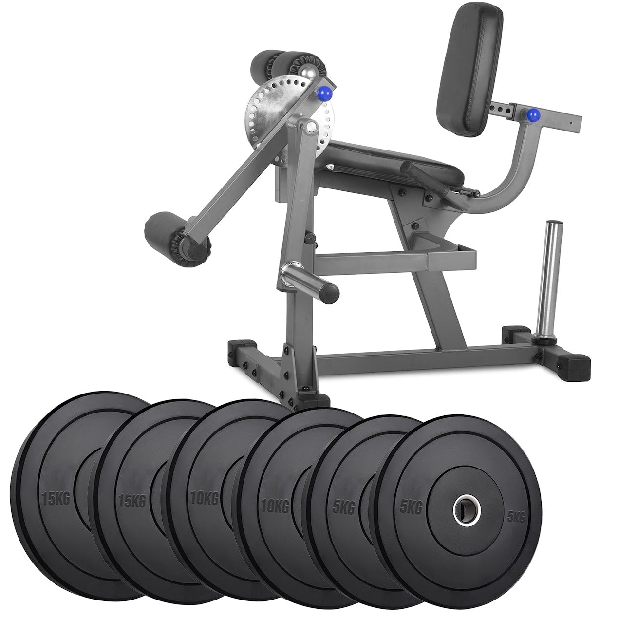 Heavy‑Duty Seated Leg Extension & Steel Curl Machine – Adjustable Seat & Range (Optional Weight Set), Quad & Hamstring Strength Trainer for Home Gyms