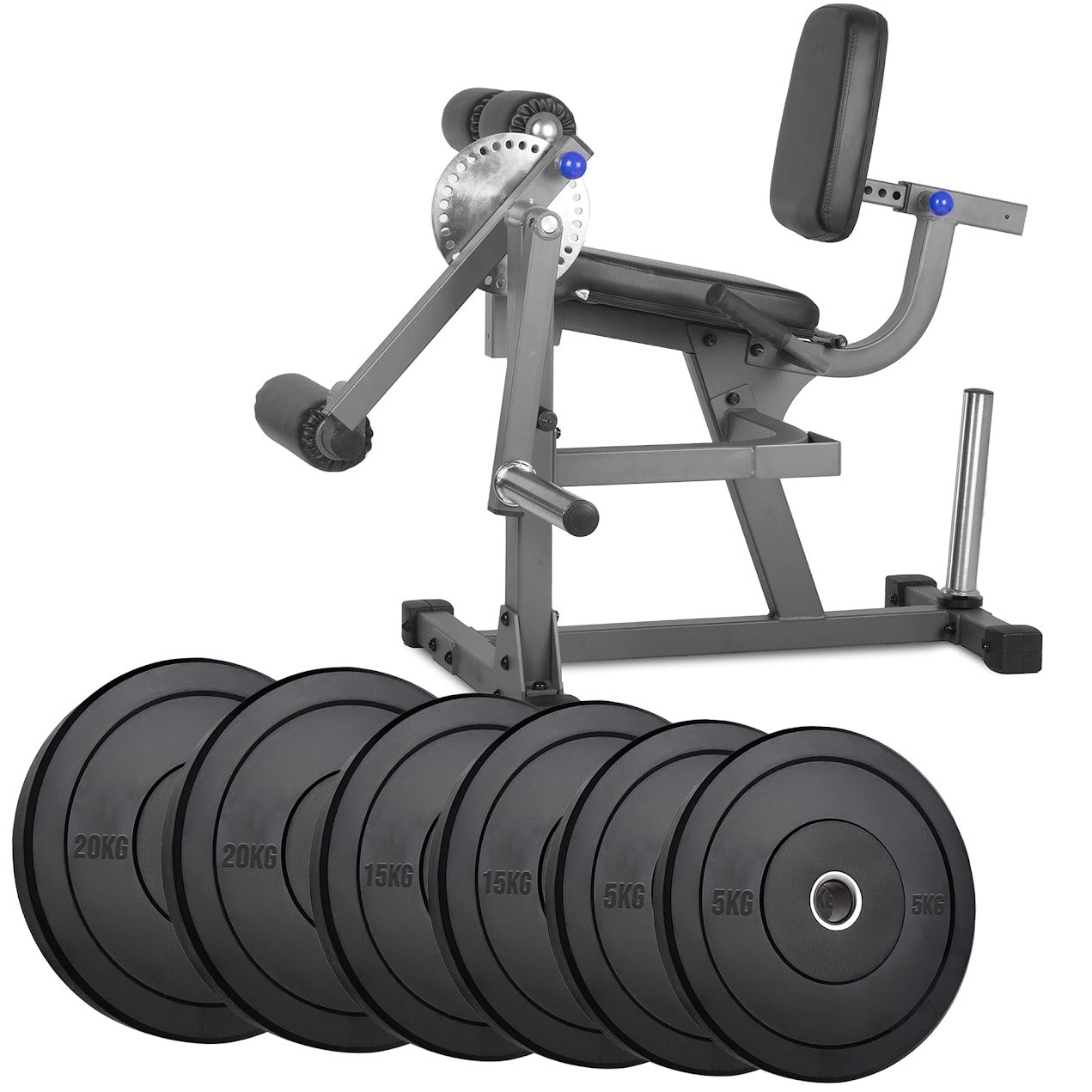 Heavy‑Duty Seated Leg Extension & Steel Curl Machine – Adjustable Seat & Range (Optional Weight Set), Quad & Hamstring Strength Trainer for Home Gyms