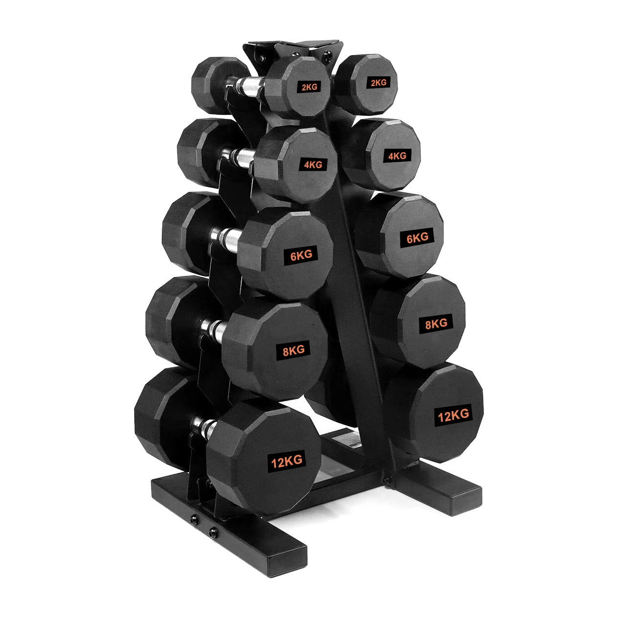 Adjustable Round‑Hex Dumbbells, Neoprene Coated with Anti‑Roll Design for Stability – Strength Training Home Gym