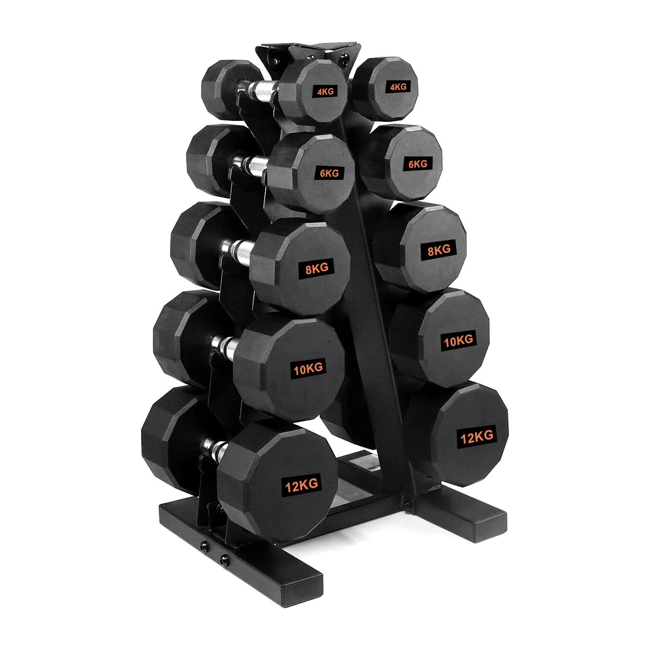 Adjustable Round‑Hex Dumbbells, Neoprene Coated with Anti‑Roll Design for Stability – Strength Training Home Gym