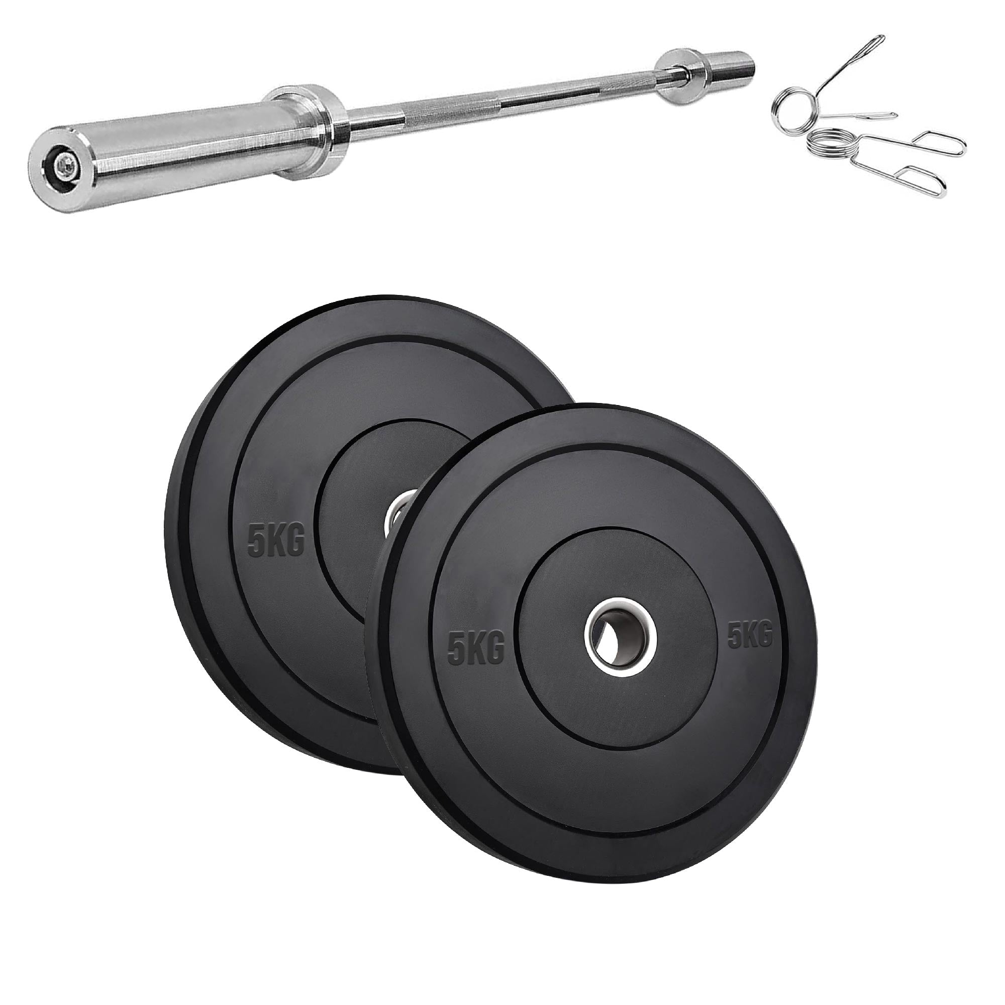 Olympic Heavy-Duty Rubber Bumper Plates – Durable Weight Plates in Singles, Pairs & Sets with Steel Hub, Low Bounce, for Strength Training & CrossFit in Home Gyms
