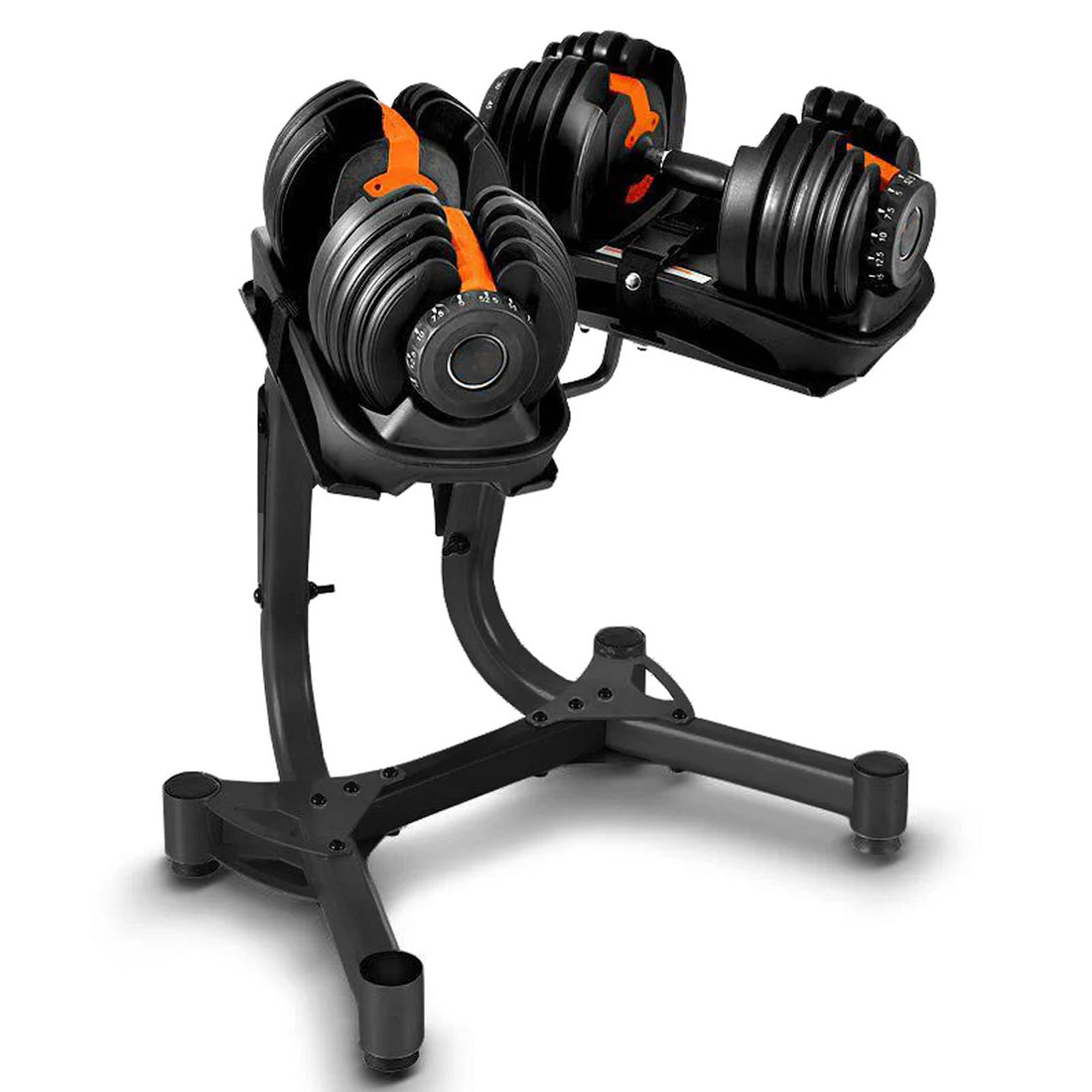 Adjustable Dumbbells with Stand – Durable Dial Weight Set (24kg–40kg) + Space-Saving Rack for Ergonomic Home Strength Training in Compact Gym Setups
