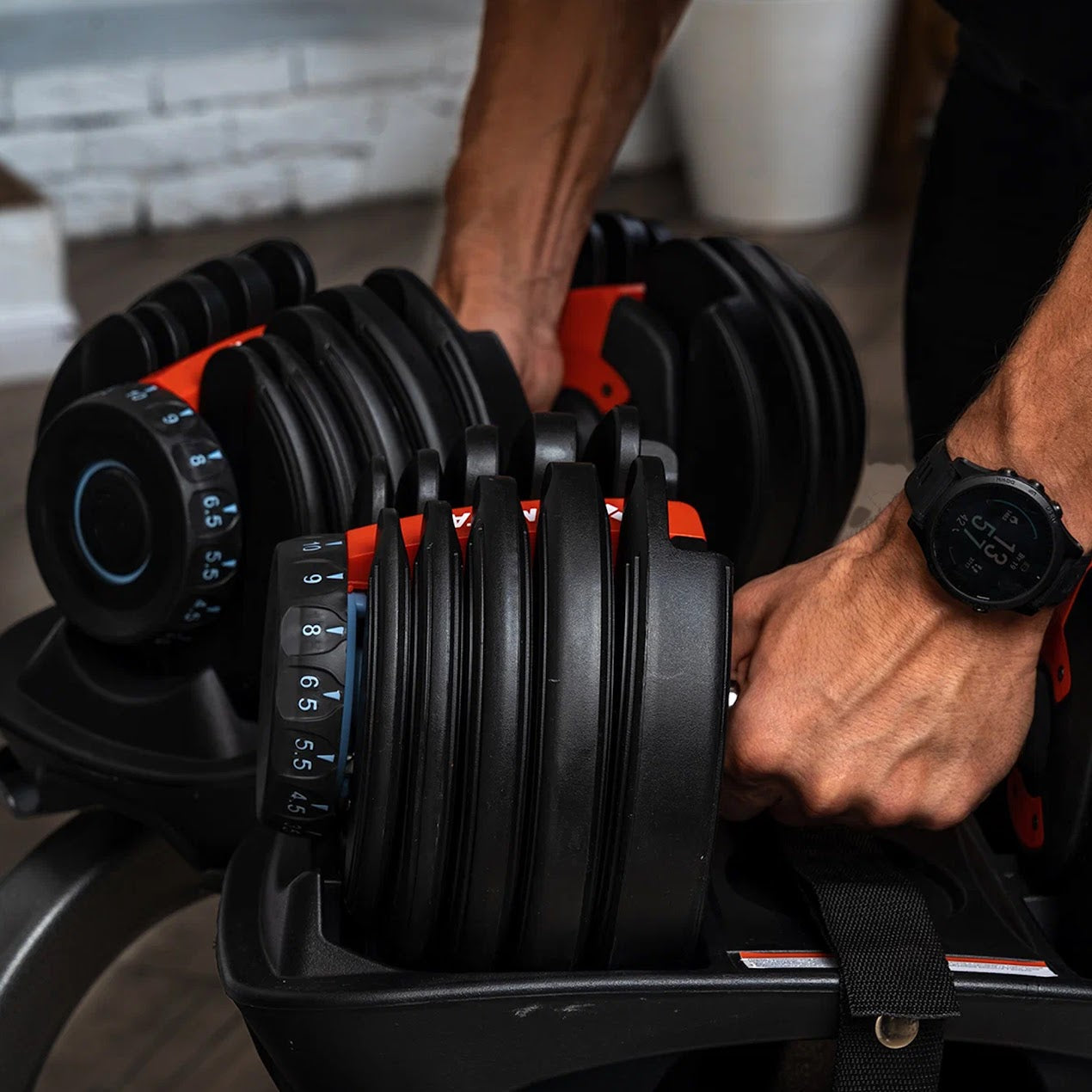 Adjustable Dumbbells with Stand – Durable Dial Weight Set (24kg–40kg) + Space-Saving Rack for Ergonomic Home Strength Training in Compact Gym Setups
