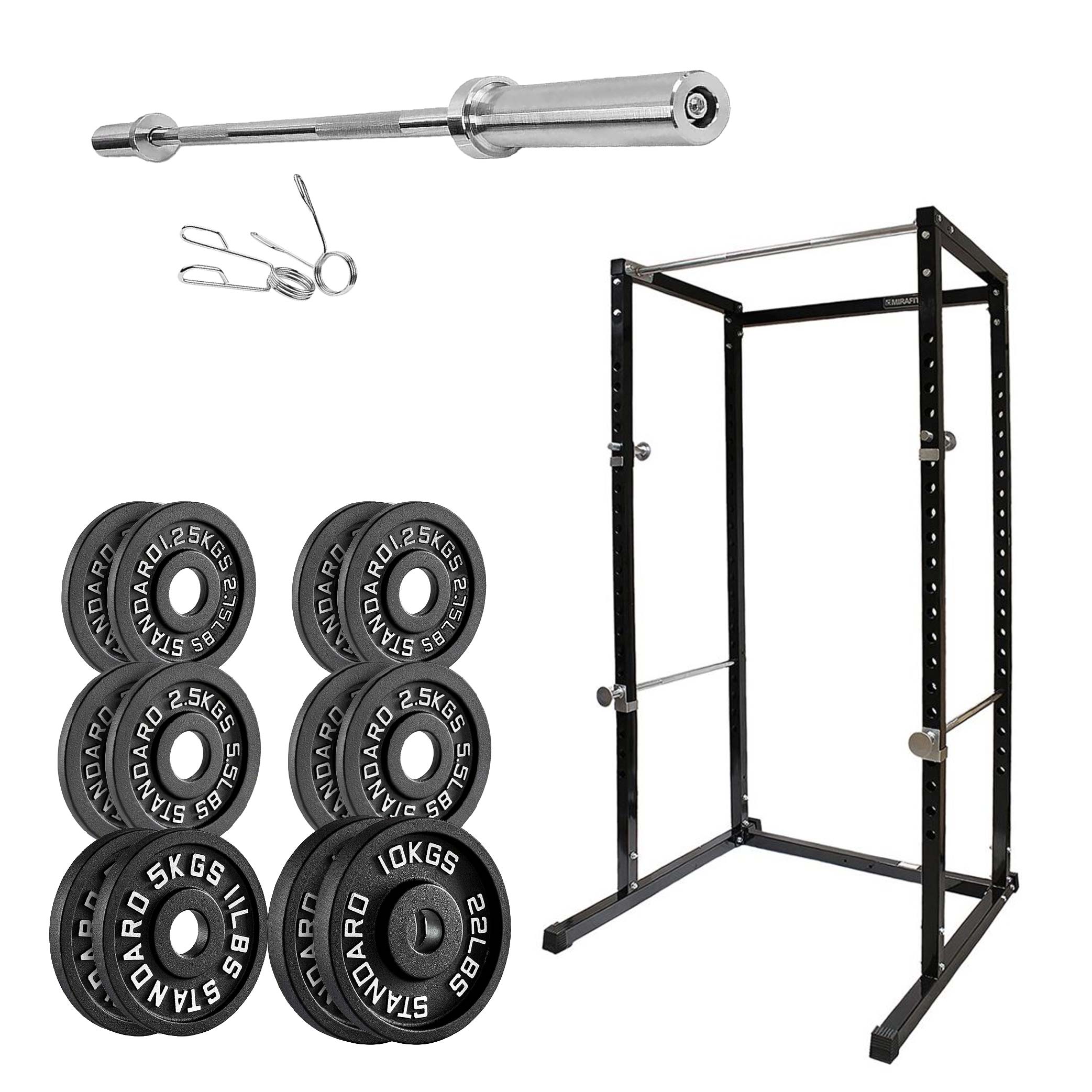Heavy‑Duty Steel G100 Power Rack with Pull‑Up Bar – Adjustable Squat Cage for Home Gym Strength Training
