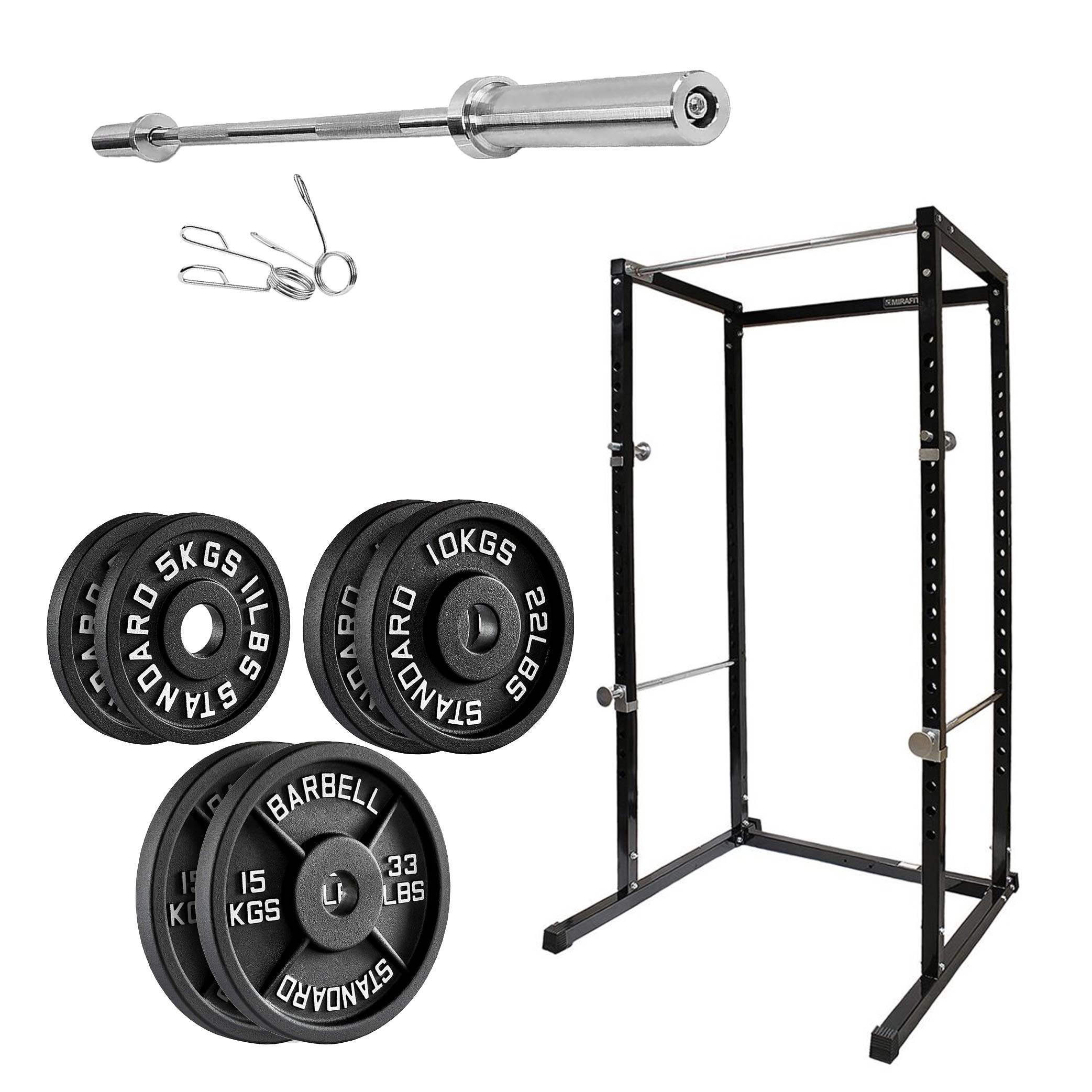 Heavy‑Duty Steel G100 Power Rack with Pull‑Up Bar – Adjustable Squat Cage for Home Gym Strength Training