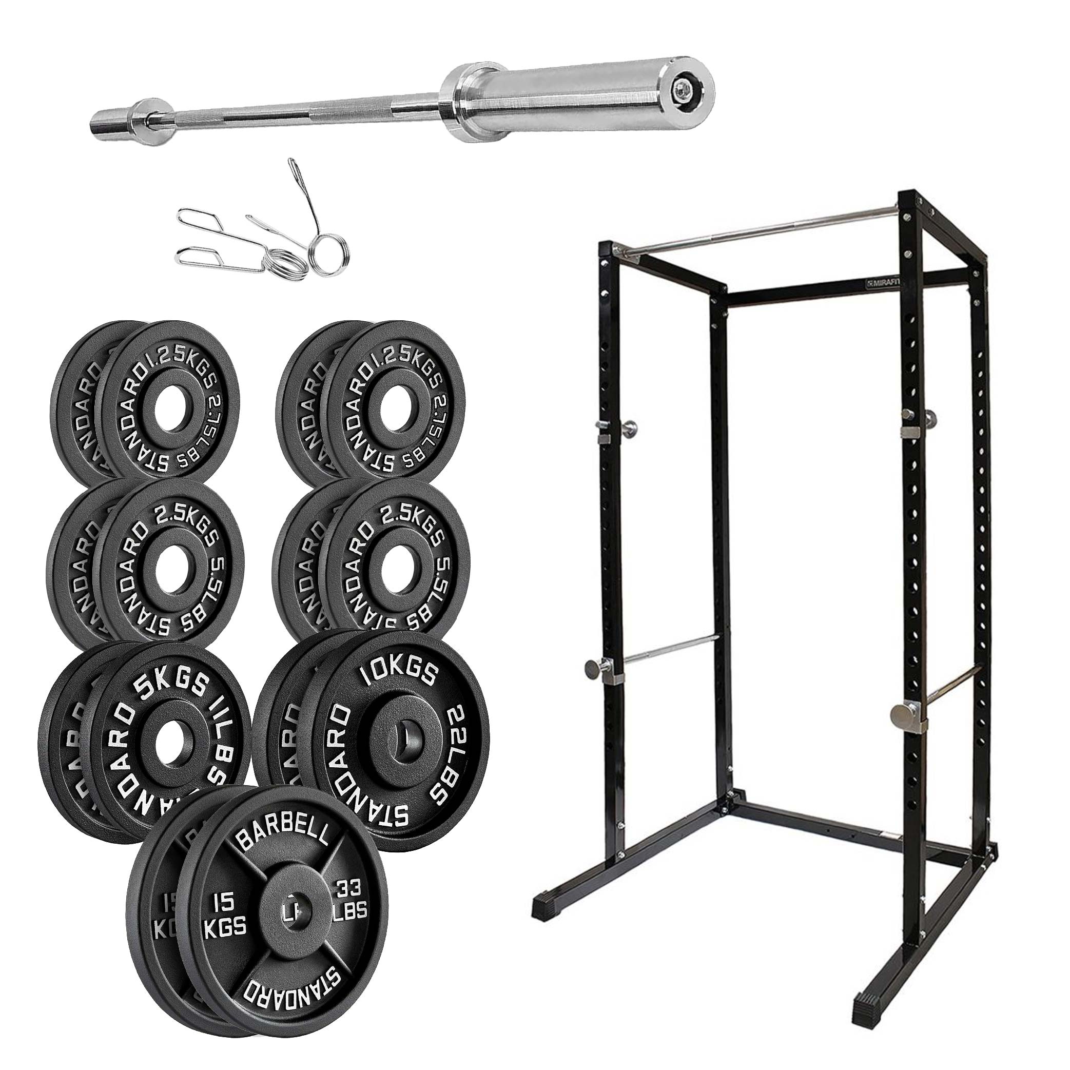 Heavy‑Duty Steel G100 Power Rack with Pull‑Up Bar – Adjustable Squat Cage for Home Gym Strength Training
