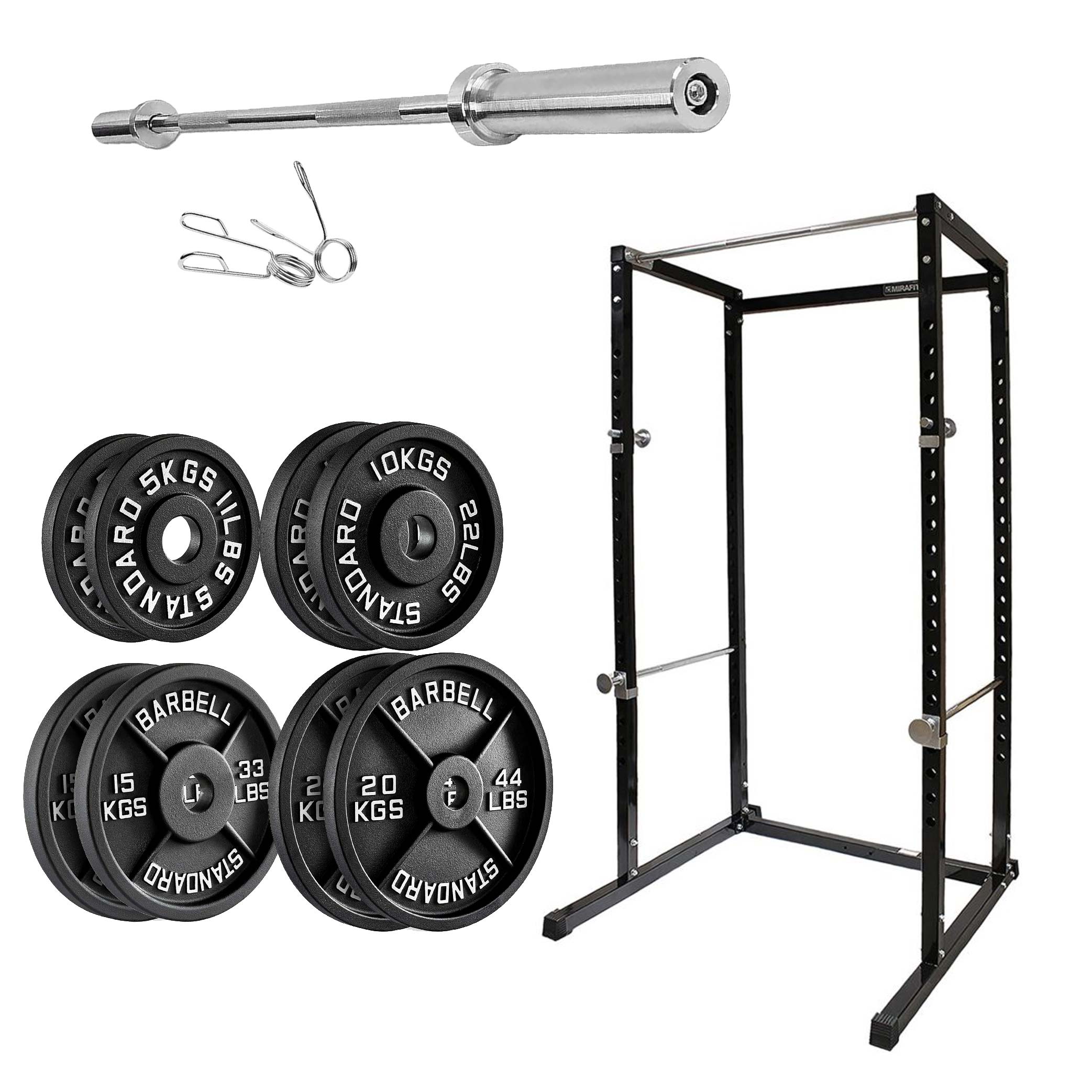 Heavy‑Duty Steel G100 Power Rack with Pull‑Up Bar – Adjustable Squat Cage for Home Gym Strength Training