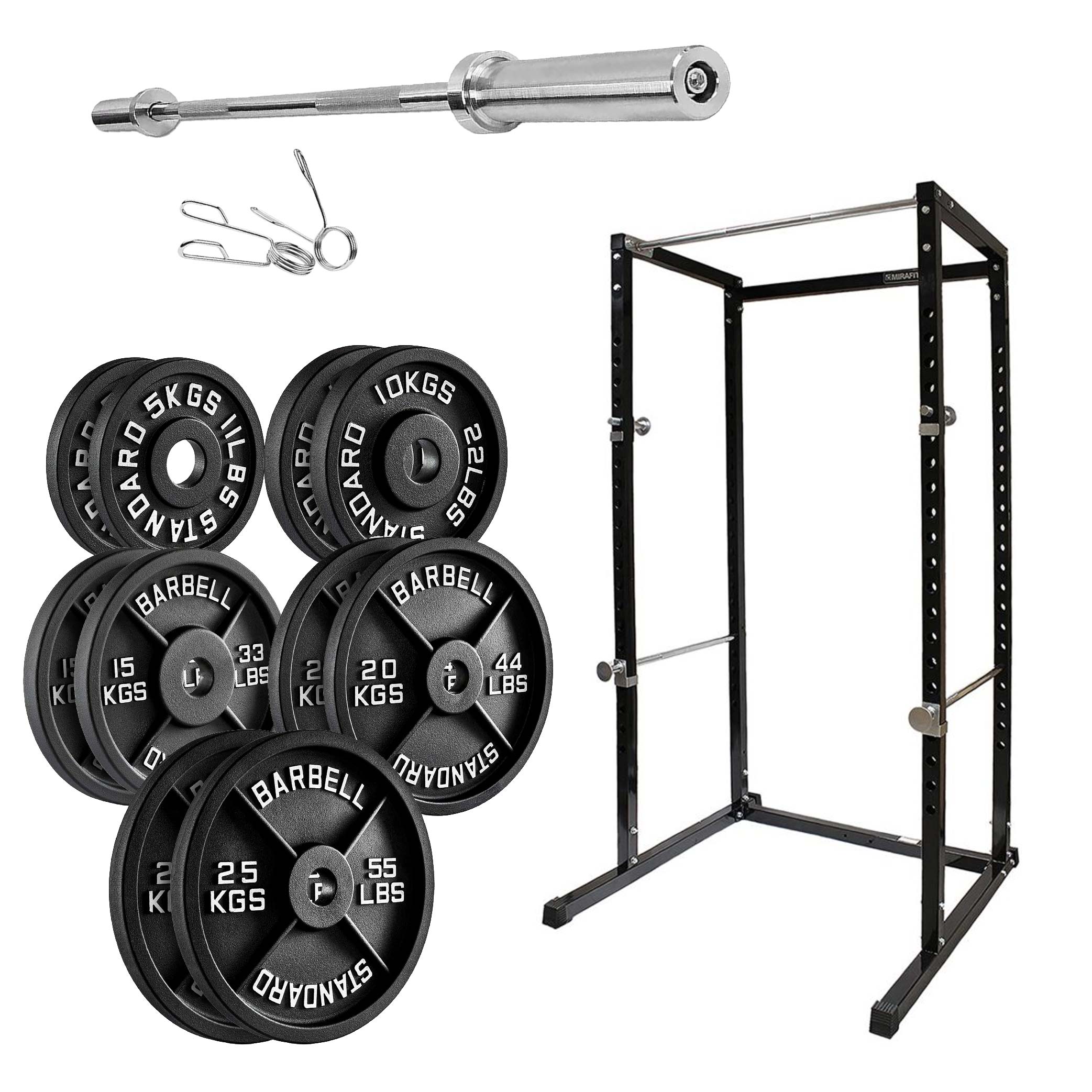 Heavy‑Duty Steel G100 Power Rack with Pull‑Up Bar – Adjustable Squat Cage for Home Gym Strength Training
