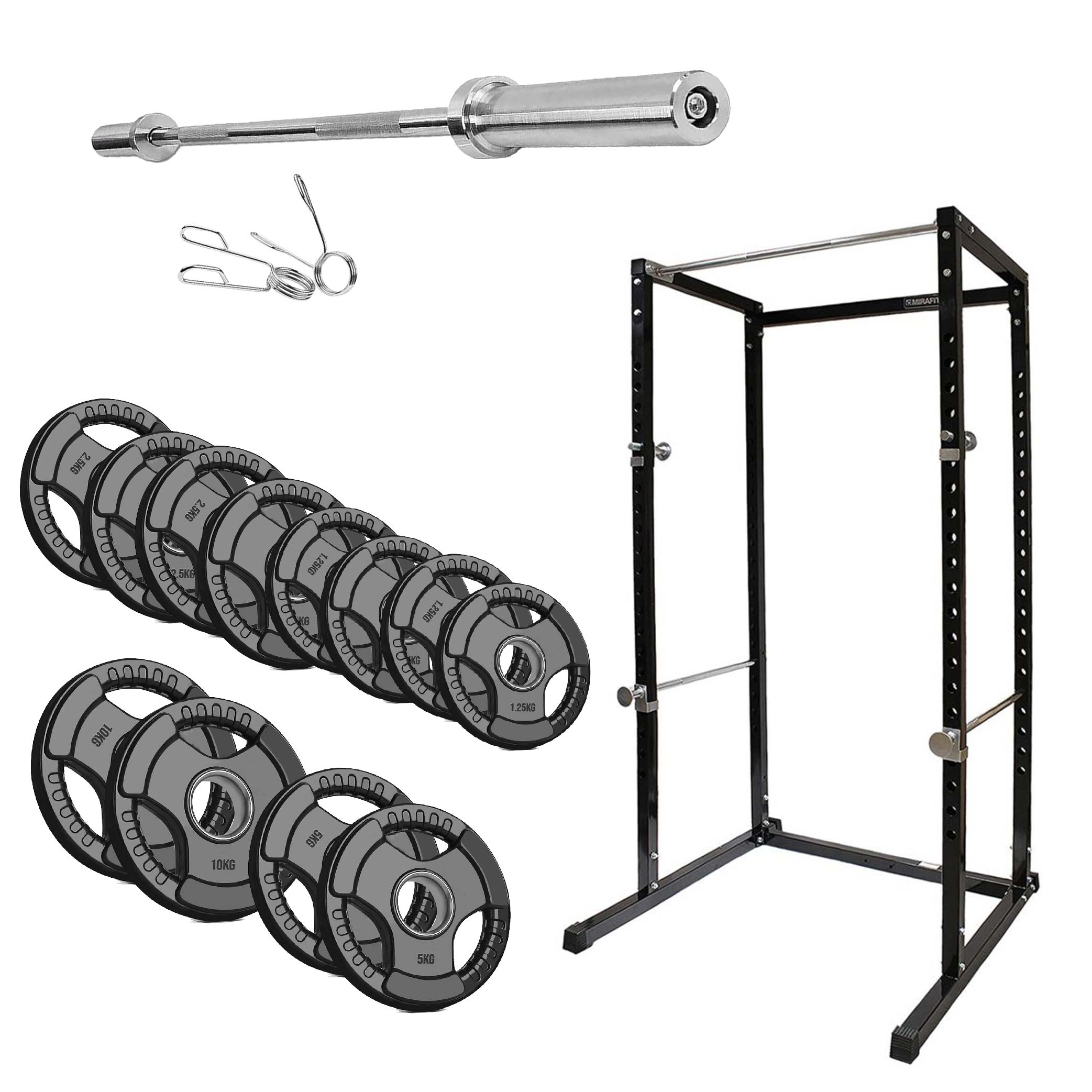 Heavy‑Duty Steel G100 Power Rack with Pull‑Up Bar – Adjustable Squat Cage for Home Gym Strength Training