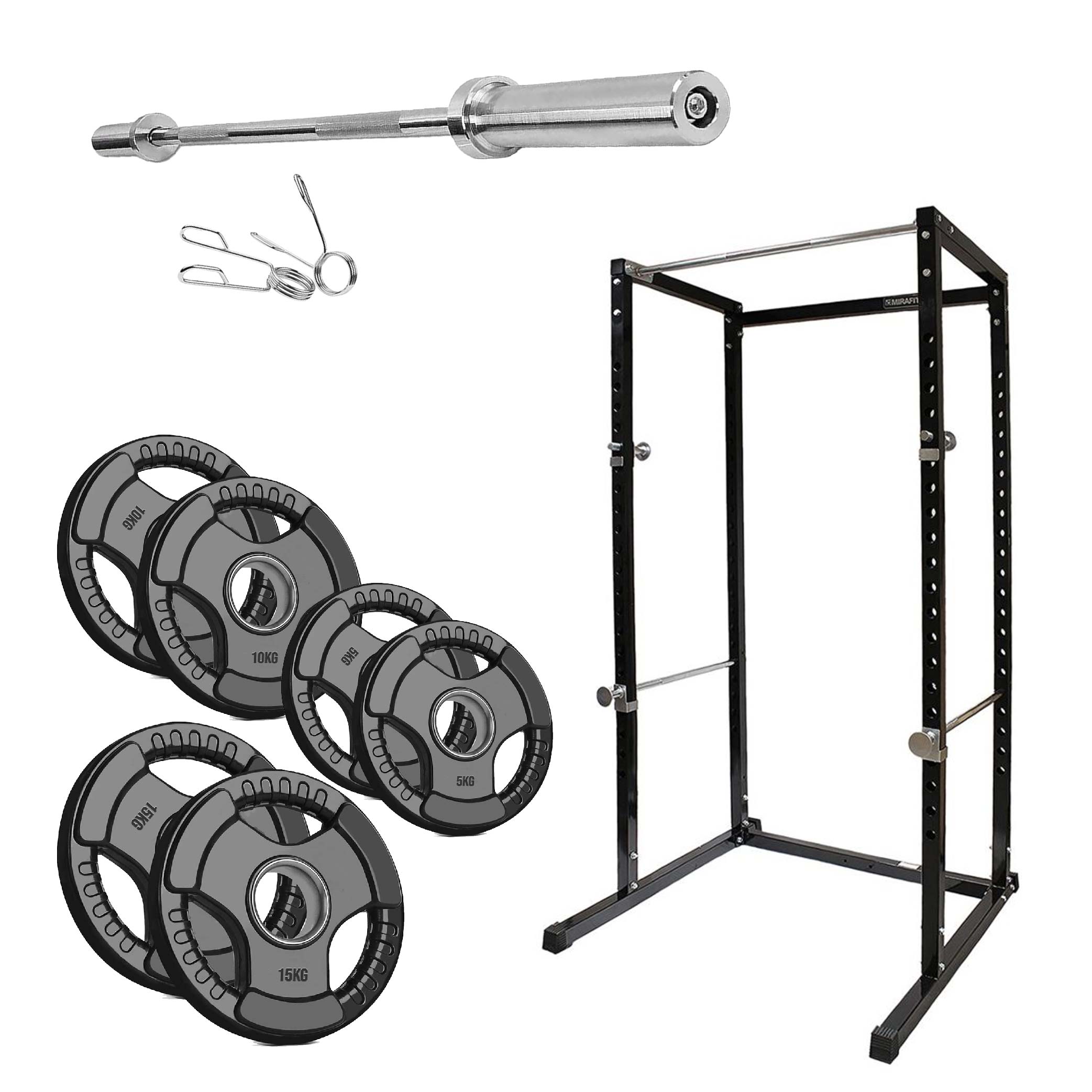 Heavy‑Duty Steel G100 Power Rack with Pull‑Up Bar – Adjustable Squat Cage for Home Gym Strength Training
