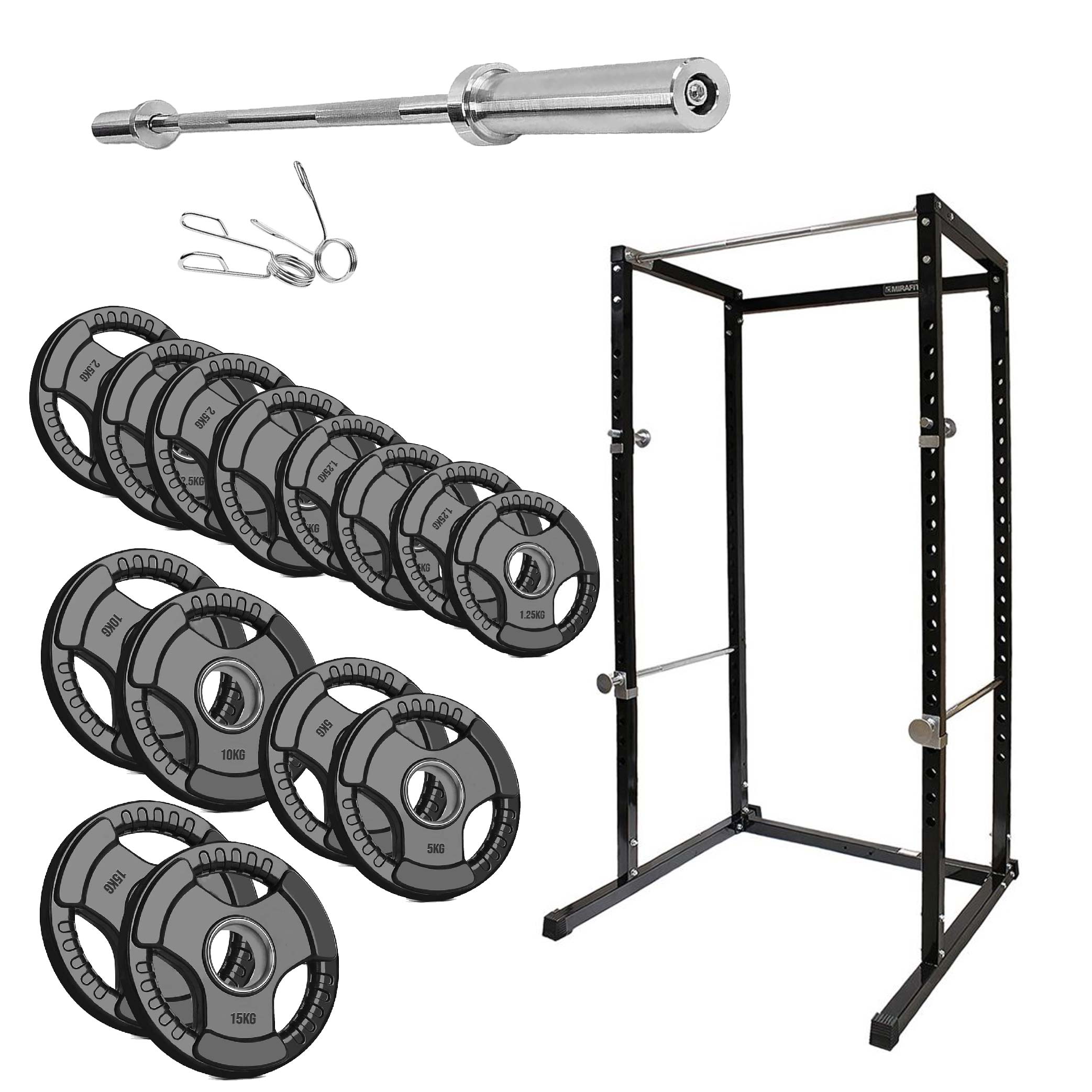 Heavy‑Duty Steel G100 Power Rack with Pull‑Up Bar – Adjustable Squat Cage for Home Gym Strength Training