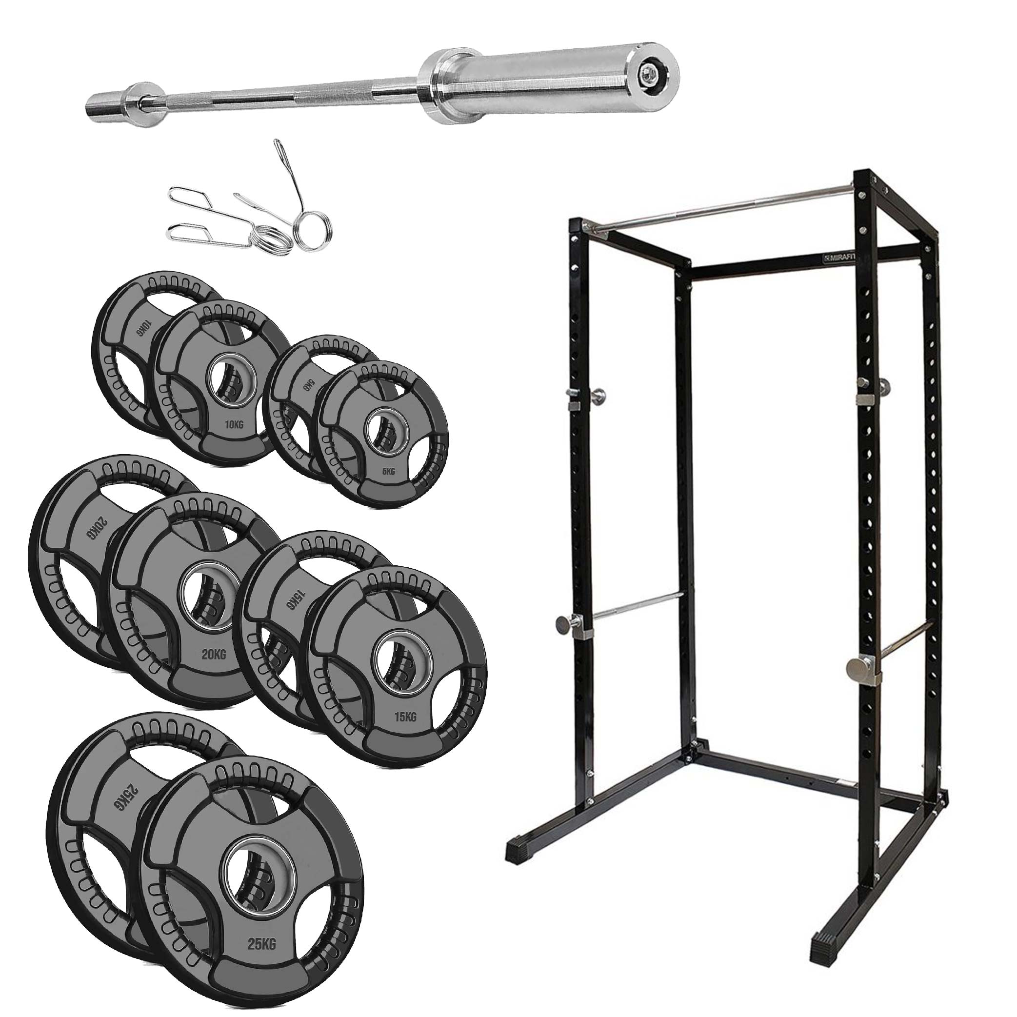 Heavy‑Duty Steel G100 Power Rack with Pull‑Up Bar – Adjustable Squat Cage for Home Gym Strength Training