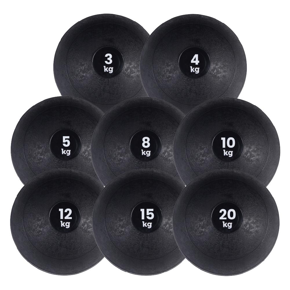Heavy‑Duty Rubber Slam Ball, No‑Bounce Medicine Ball for Strength Training, Core Conditioning & Explosive Workouts from 3kg to 25kg – Compact Home Gym Equipment