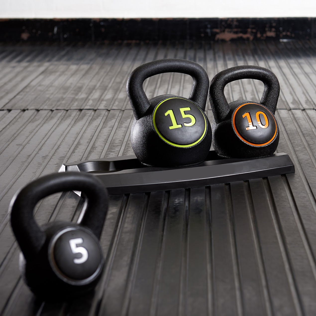 Adjustable Kettlebell Set – Cast Iron 3‑Piece, Ergonomic Grip & Rubber Base, Full‑Body Strength Training for Home Gym