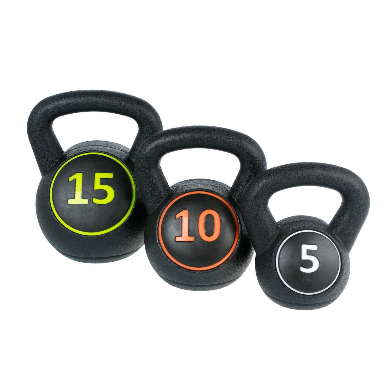 Adjustable Kettlebell Set – Cast Iron 3‑Piece, Ergonomic Grip & Rubber Base, Full‑Body Strength Training for Home Gym