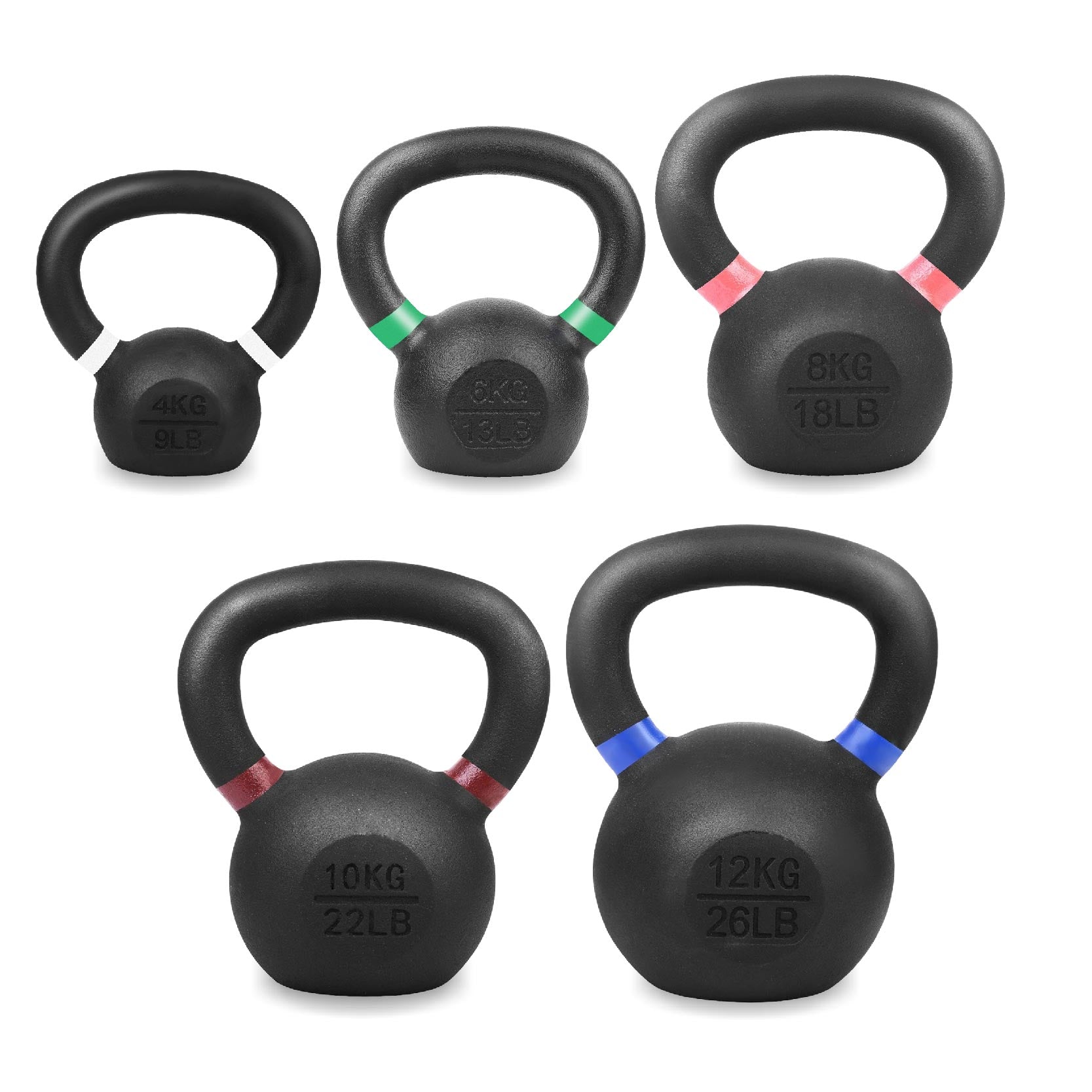 Heavy-Duty Cast Iron Kettlebells – Durable Classic Finish – Ergonomic Handle for Full‑Body Strength Training – Home Gym Essential