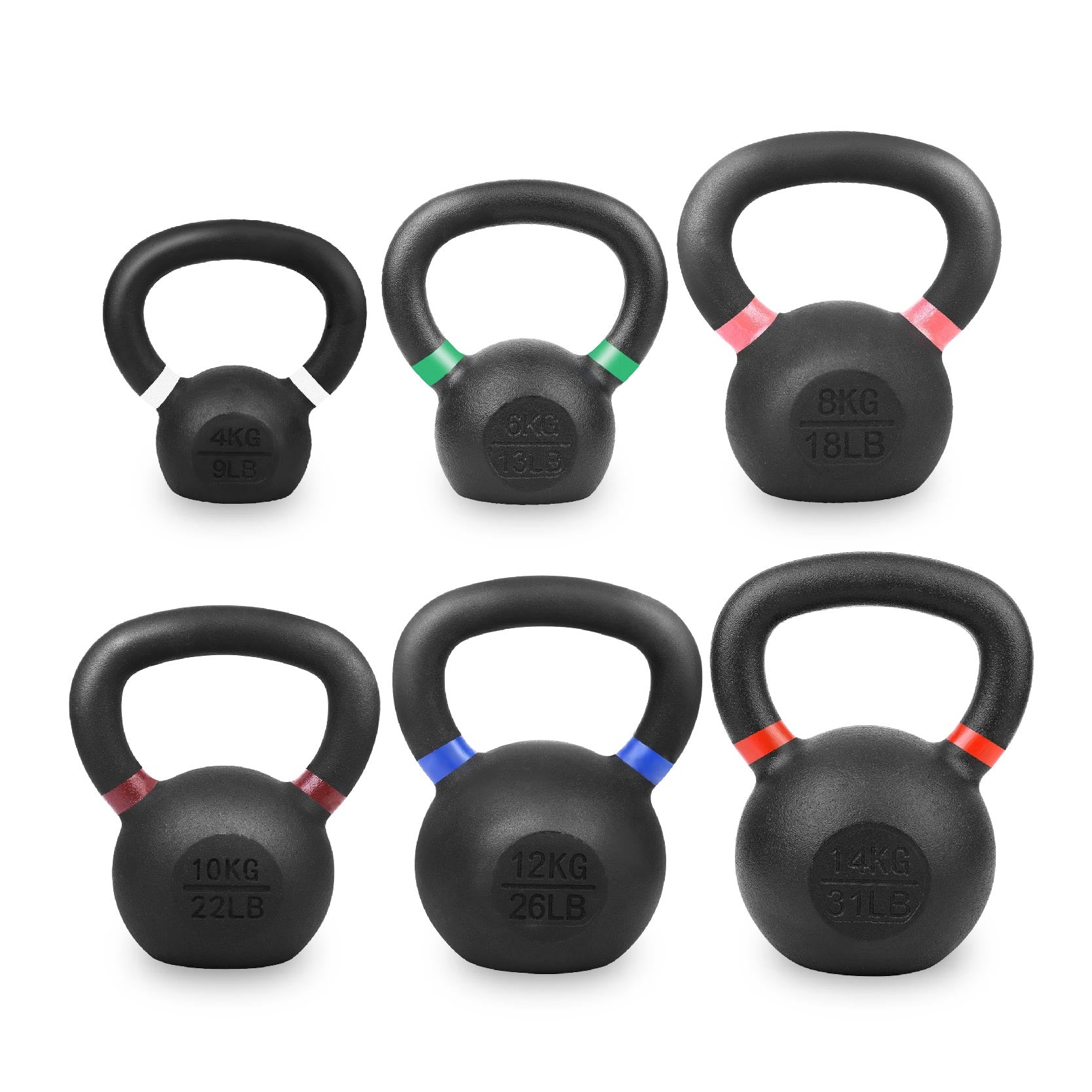 Heavy-Duty Cast Iron Kettlebells – Durable Classic Finish – Ergonomic Handle for Full‑Body Strength Training – Home Gym Essential