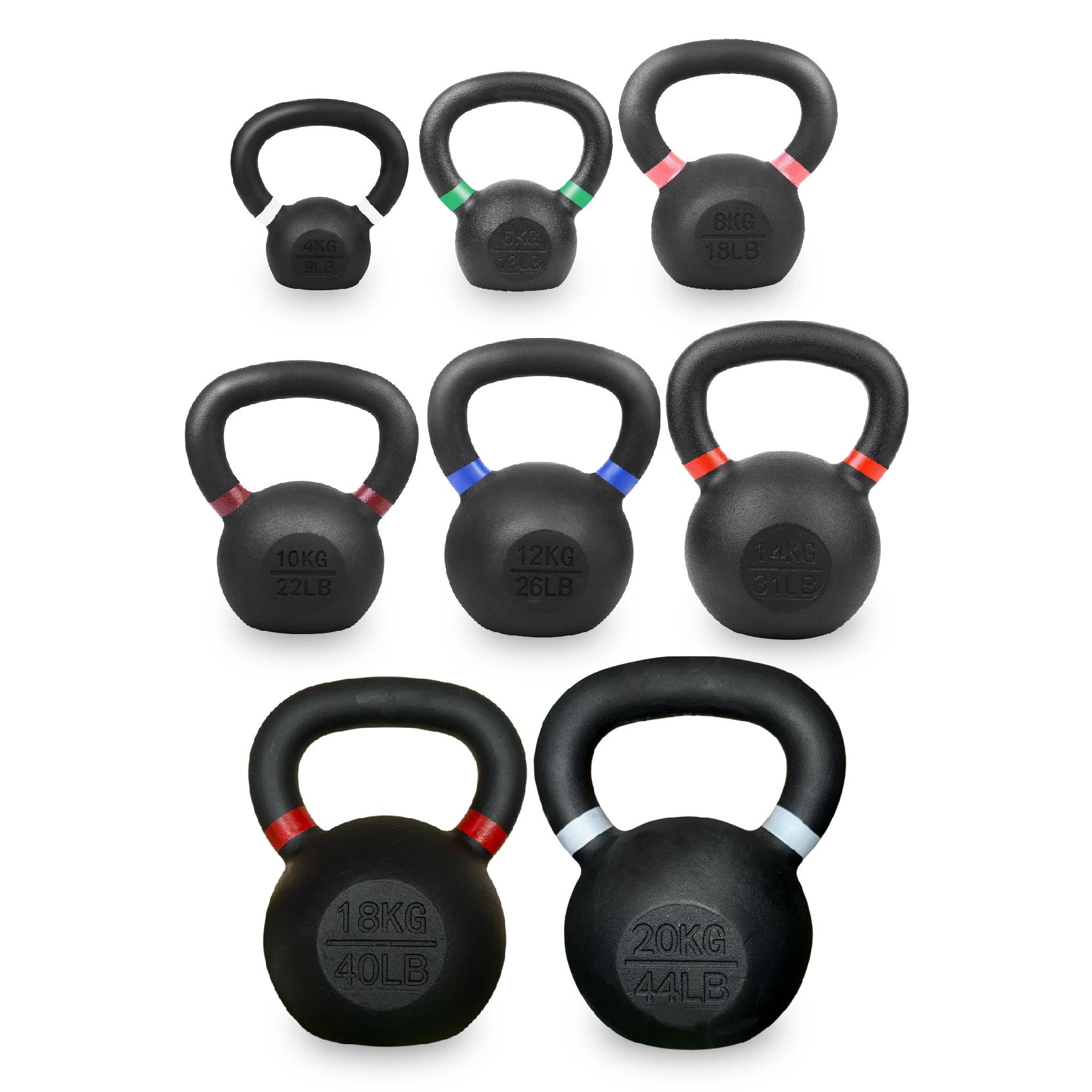 Heavy-Duty Cast Iron Kettlebells – Durable Classic Finish – Ergonomic Handle for Full‑Body Strength Training – Home Gym Essential