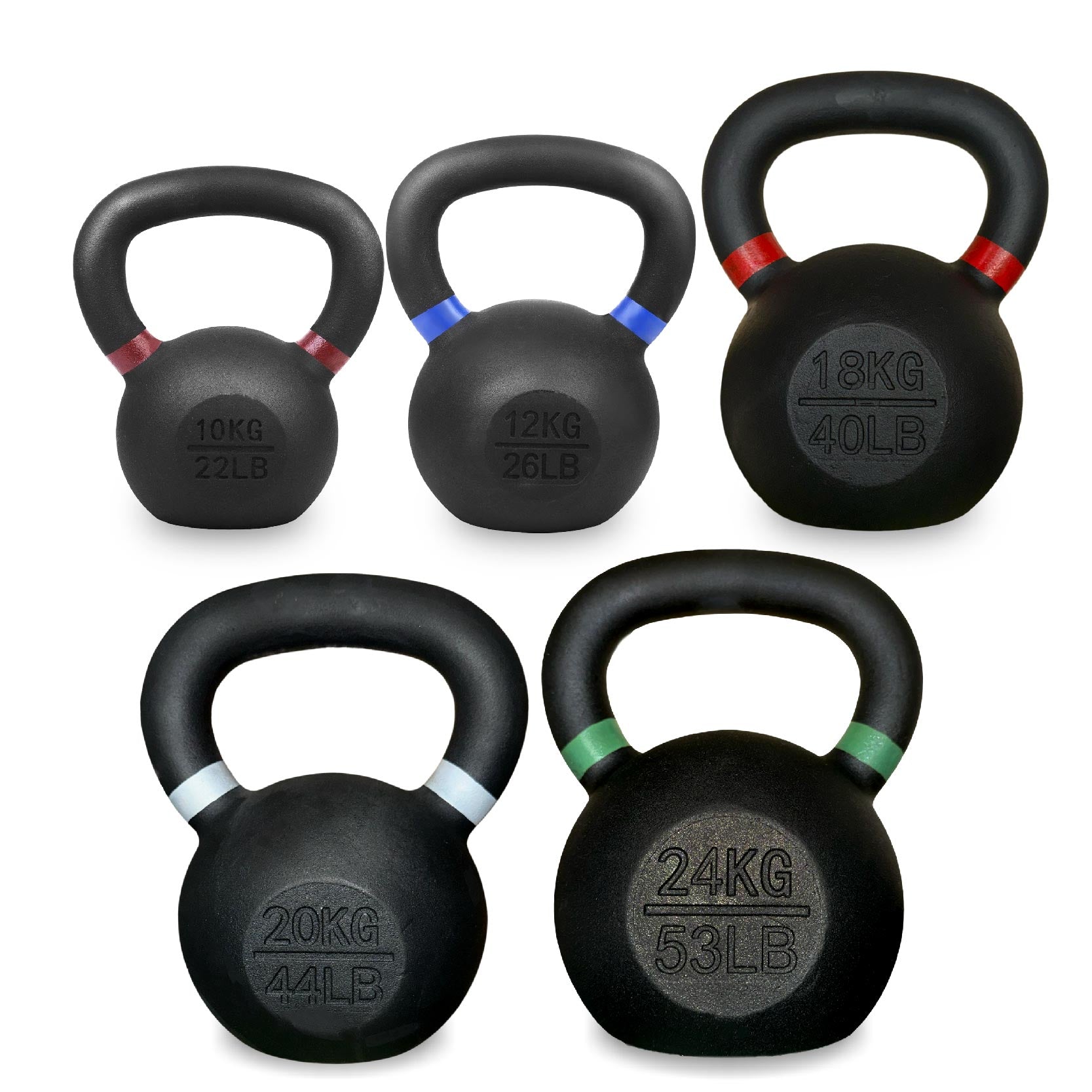 Heavy-Duty Cast Iron Kettlebells – Durable Classic Finish – Ergonomic Handle for Full‑Body Strength Training – Home Gym Essential