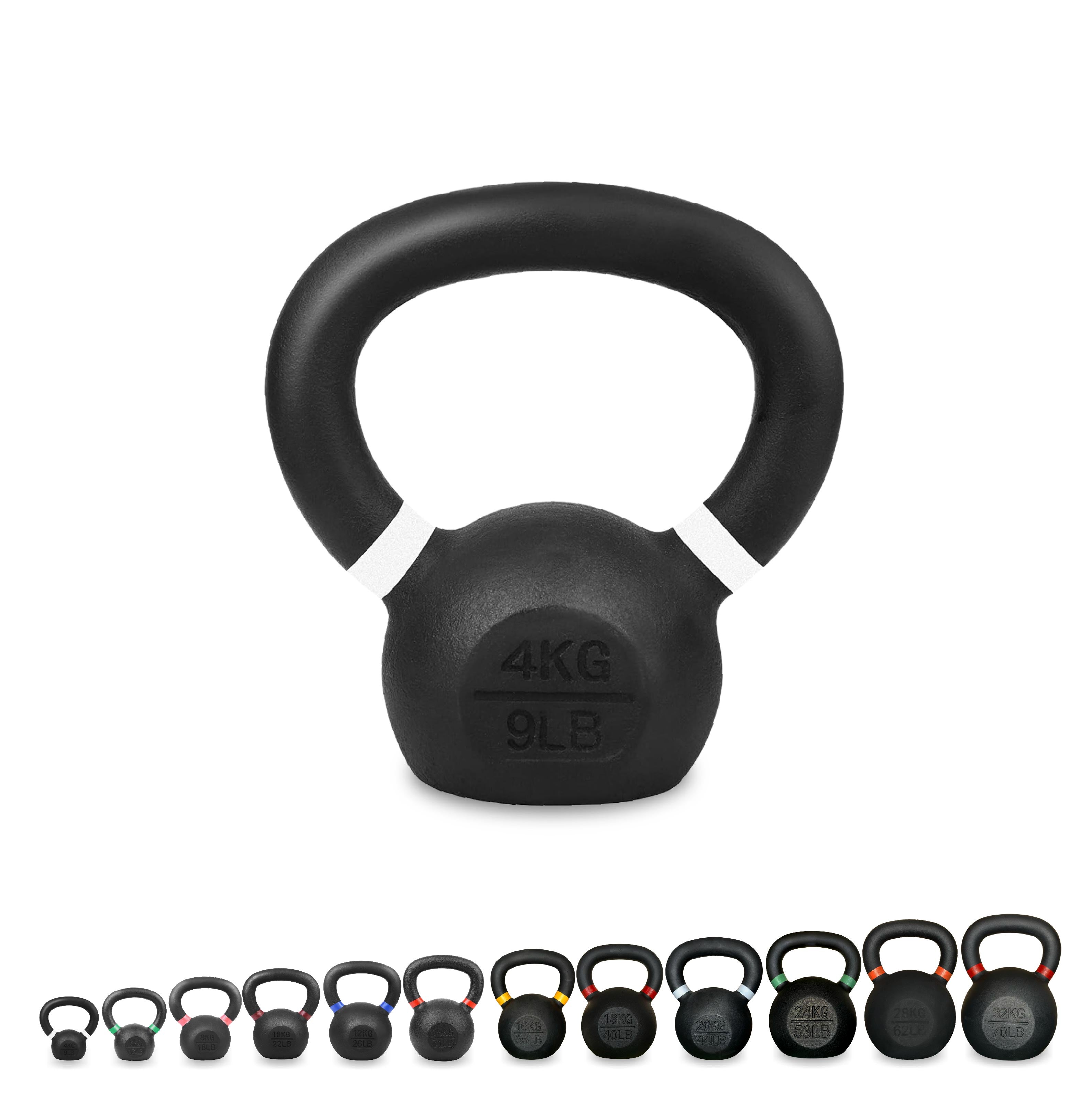 Heavy-Duty Cast Iron Kettlebells – Durable Classic Finish – Ergonomic Handle for Full‑Body Strength Training – Home Gym Essential