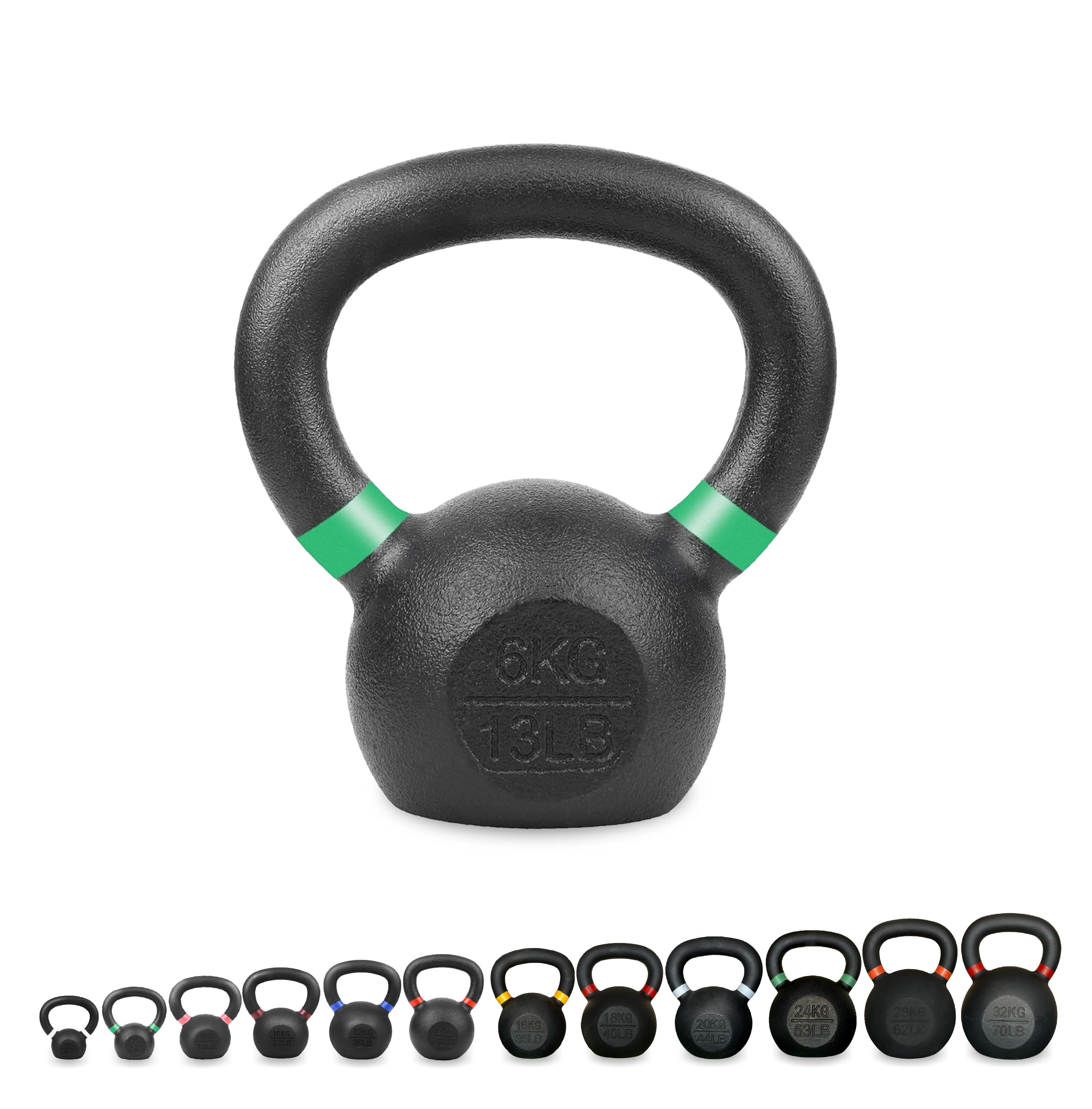Heavy-Duty Cast Iron Kettlebells – Durable Classic Finish – Ergonomic Handle for Full‑Body Strength Training – Home Gym Essential