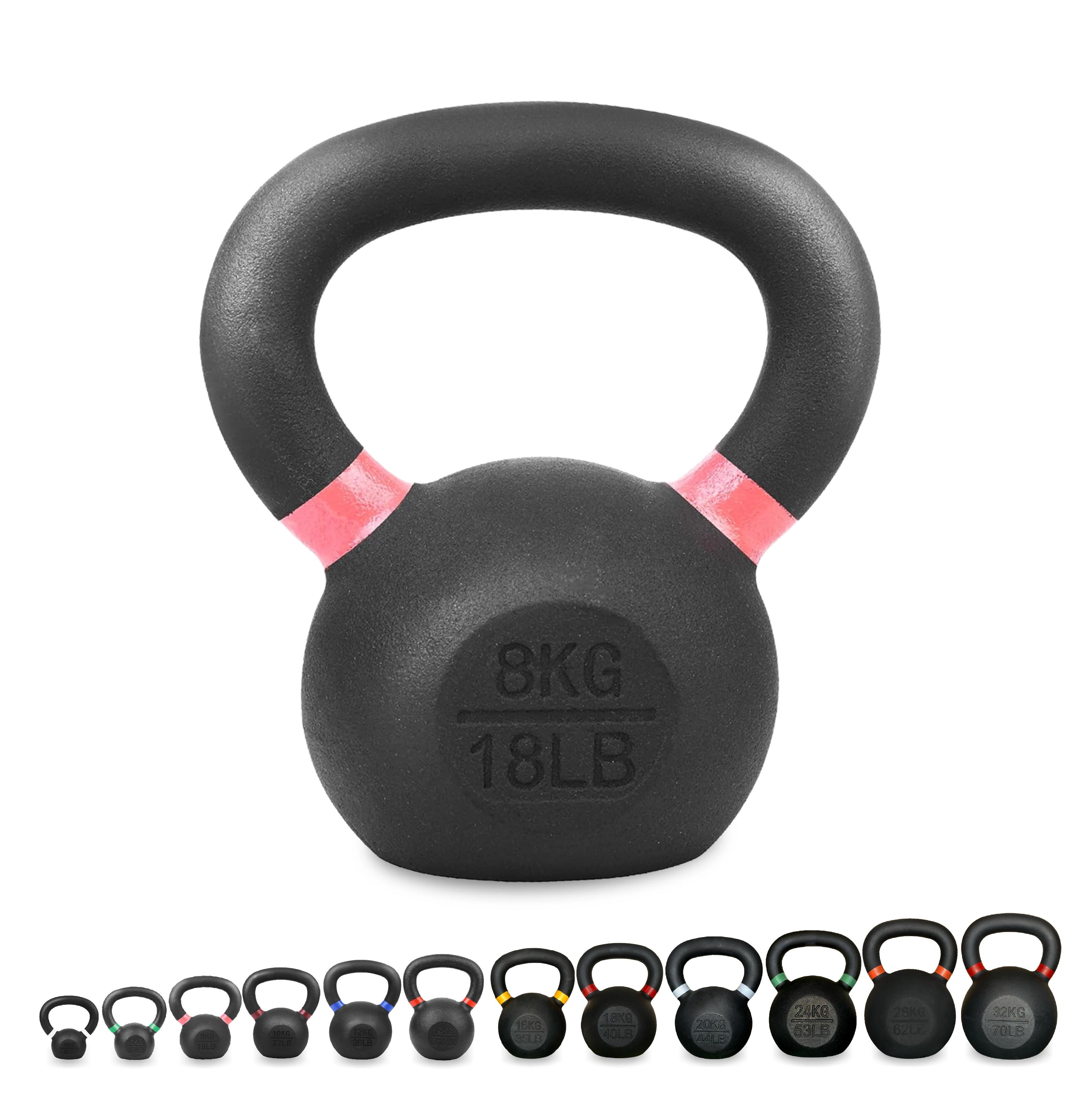 Heavy-Duty Cast Iron Kettlebells – Durable Classic Finish – Ergonomic Handle for Full‑Body Strength Training – Home Gym Essential