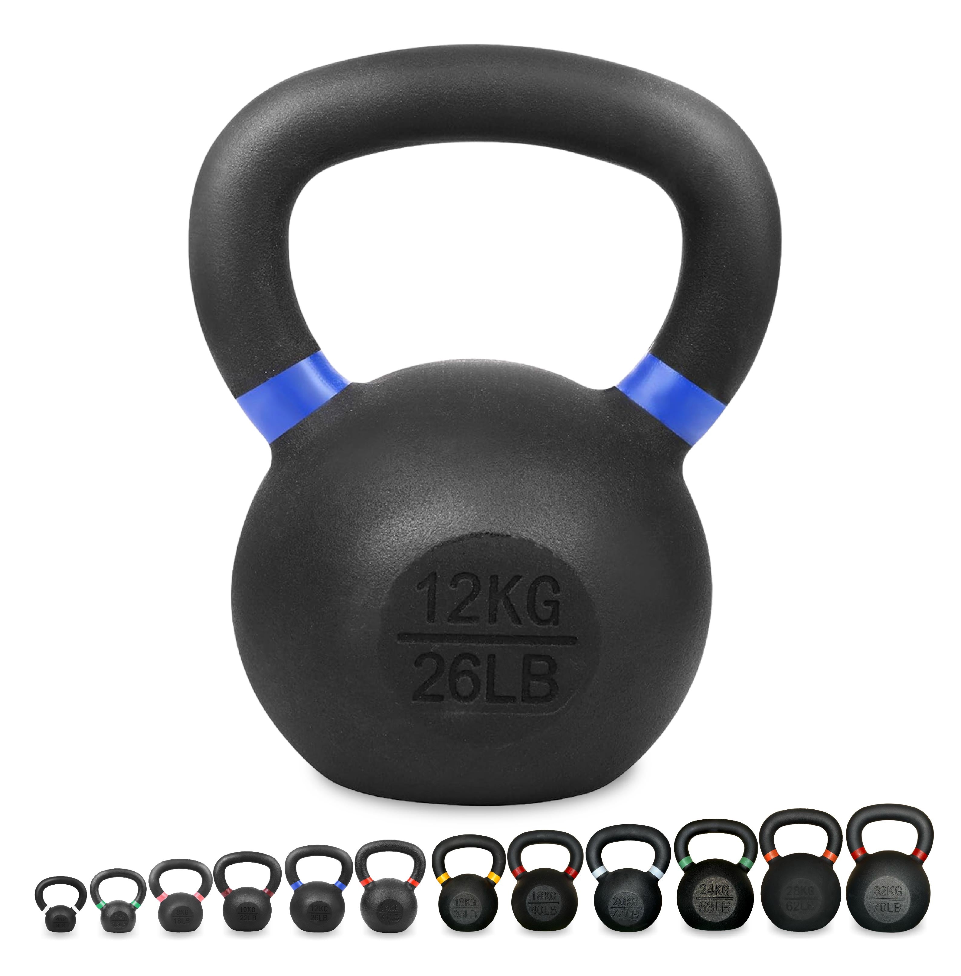 Heavy-Duty Cast Iron Kettlebells – Durable Classic Finish – Ergonomic Handle for Full‑Body Strength Training – Home Gym Essential
