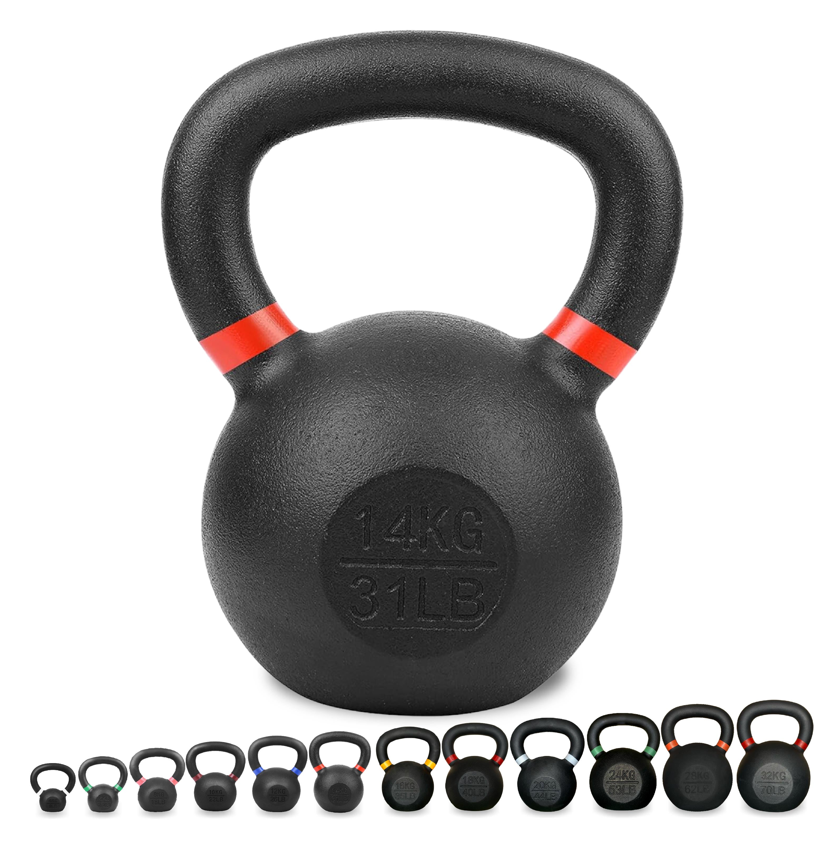 Heavy-Duty Cast Iron Kettlebells – Durable Classic Finish – Ergonomic Handle for Full‑Body Strength Training – Home Gym Essential