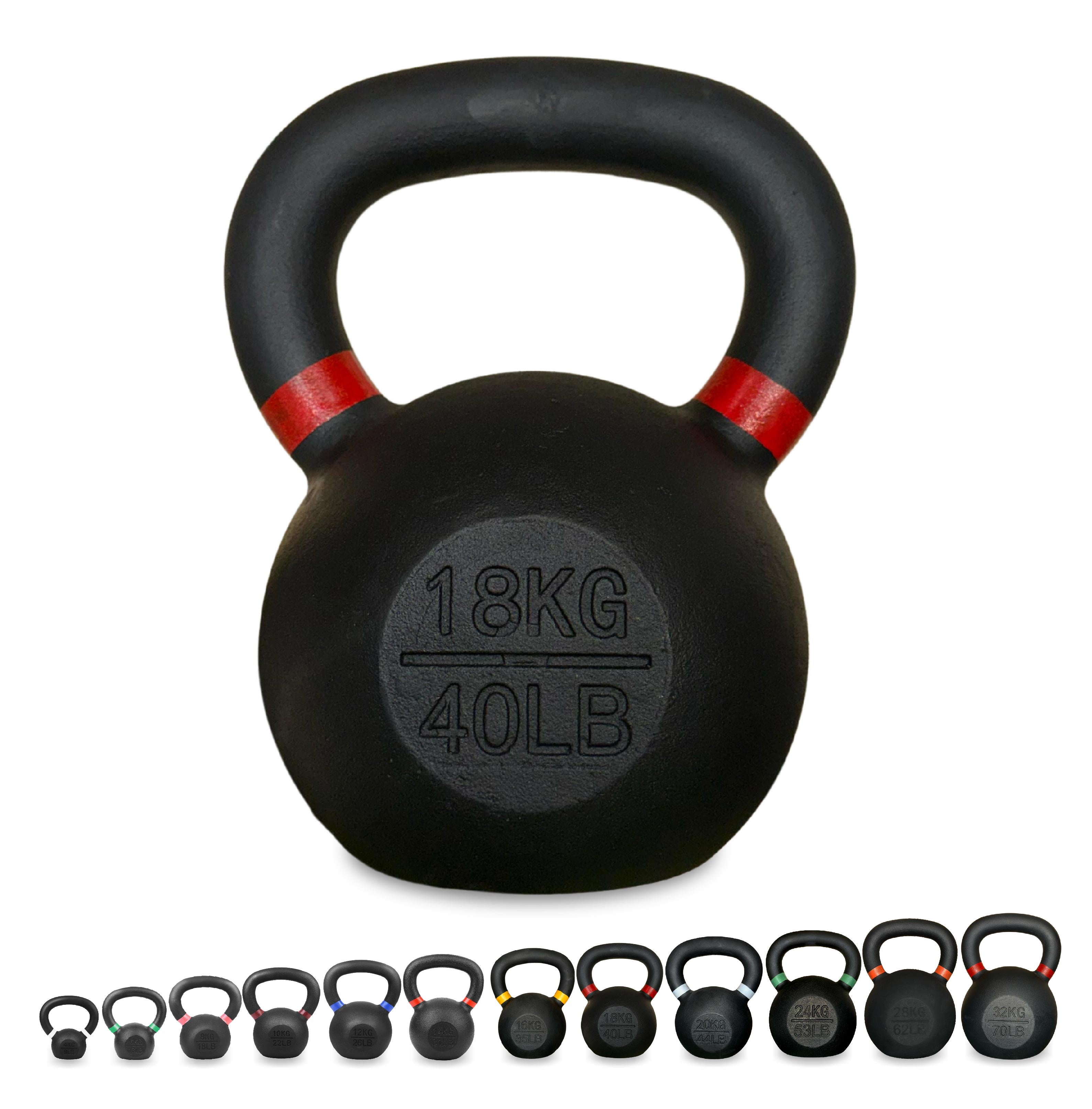 Heavy-Duty Cast Iron Kettlebells – Durable Classic Finish – Ergonomic Handle for Full‑Body Strength Training – Home Gym Essential
