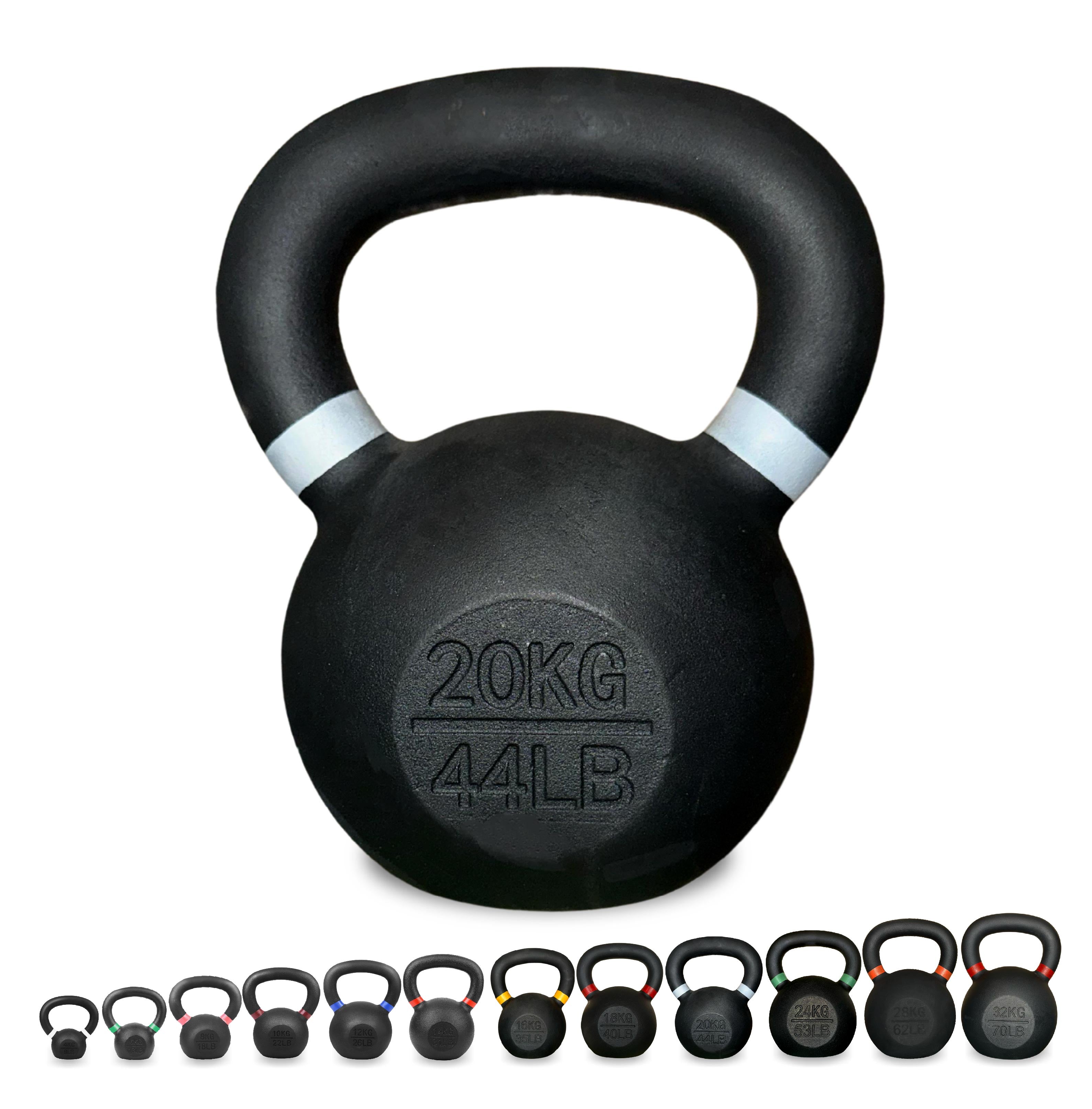 Heavy-Duty Cast Iron Kettlebells – Durable Classic Finish – Ergonomic Handle for Full‑Body Strength Training – Home Gym Essential