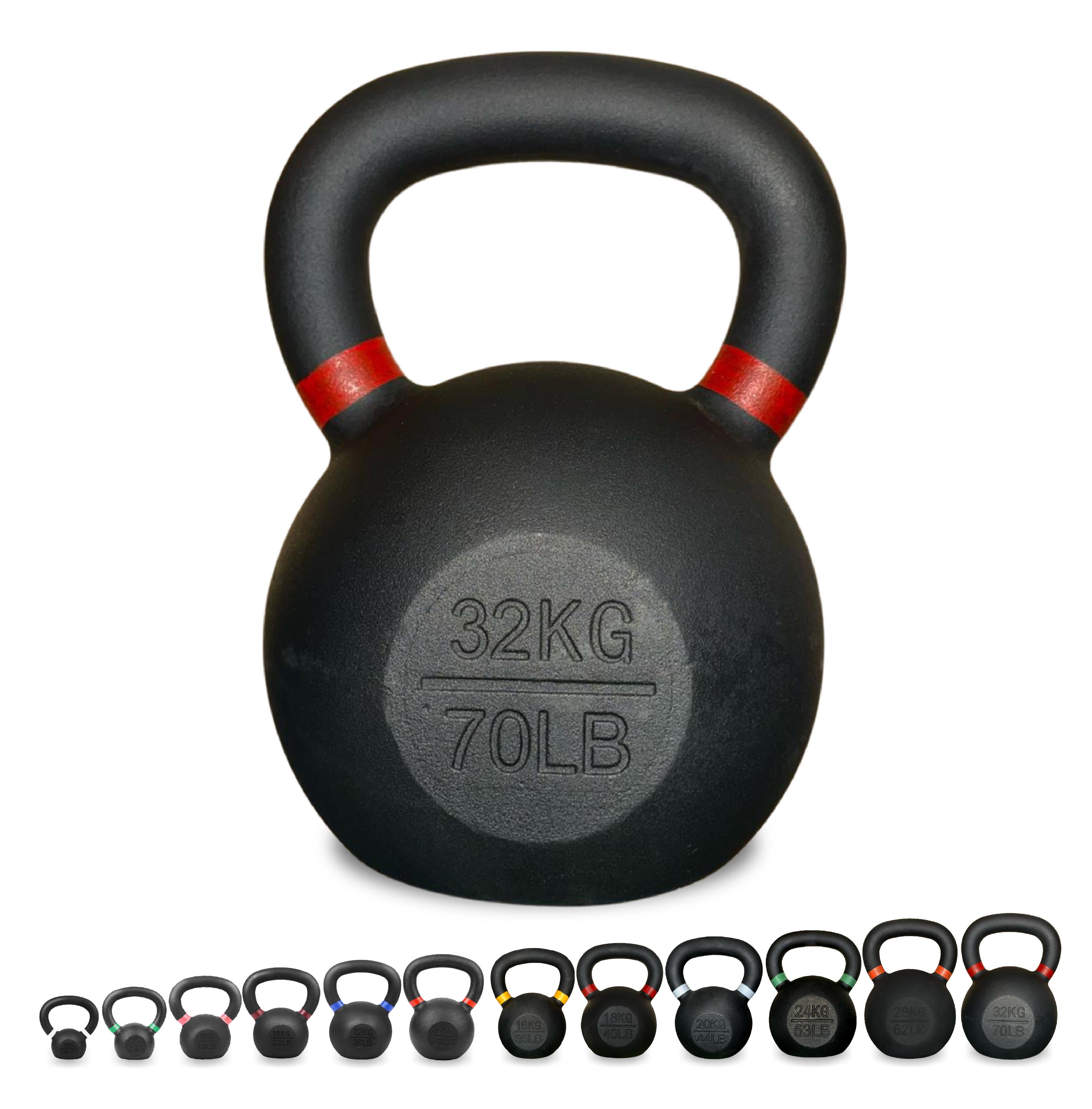 Heavy-Duty Cast Iron Kettlebells – Durable Classic Finish – Ergonomic Handle for Full‑Body Strength Training – Home Gym Essential