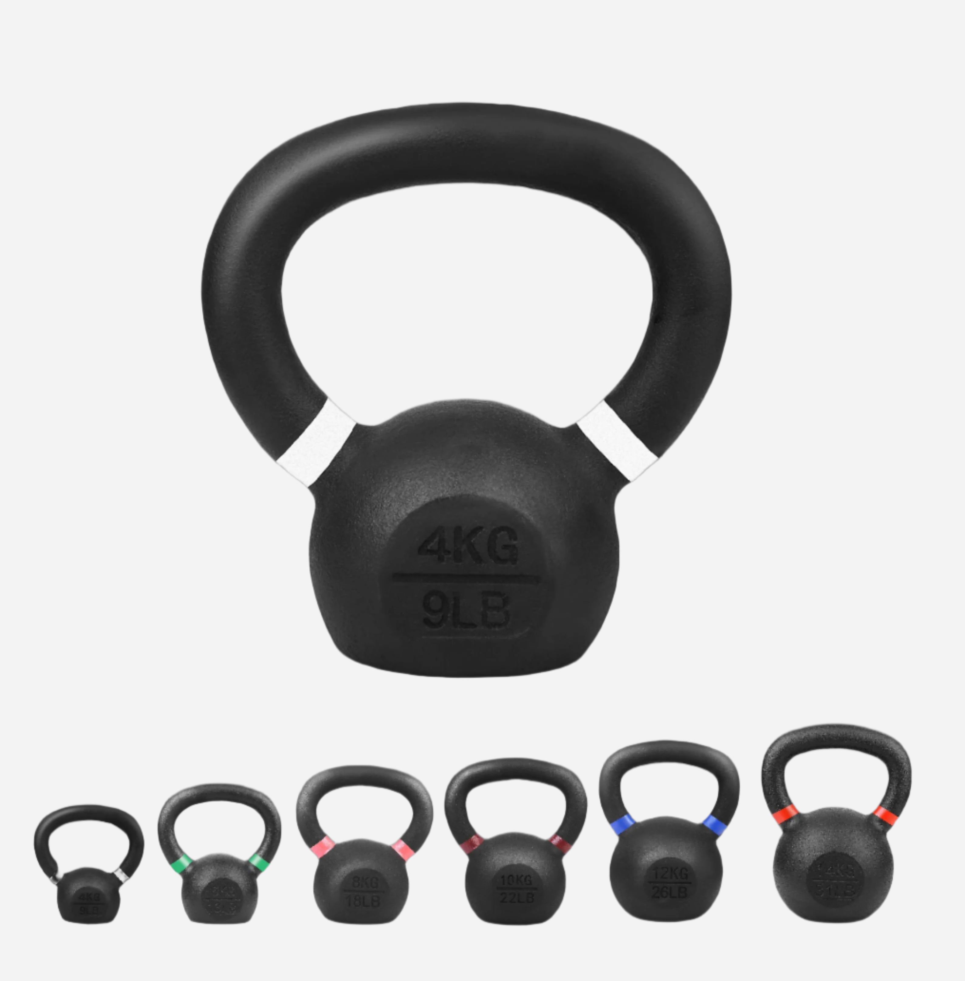 Heavy-Duty Cast Iron Kettlebells – Durable Classic Finish – Ergonomic Handle for Full‑Body Strength Training – Home Gym Essential