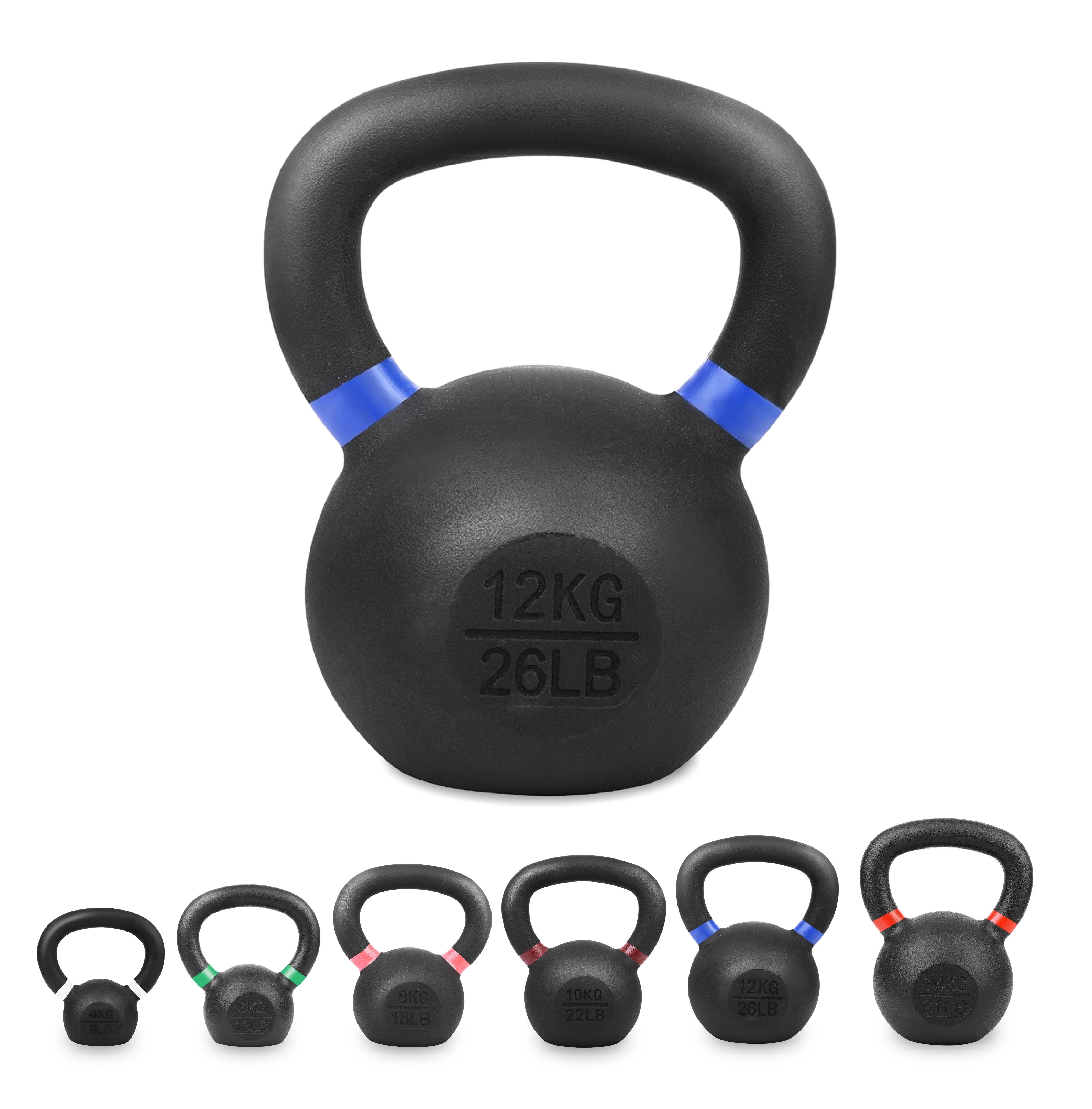 Heavy-Duty Cast Iron Kettlebells – Durable Classic Finish – Ergonomic Handle for Full‑Body Strength Training – Home Gym Essential