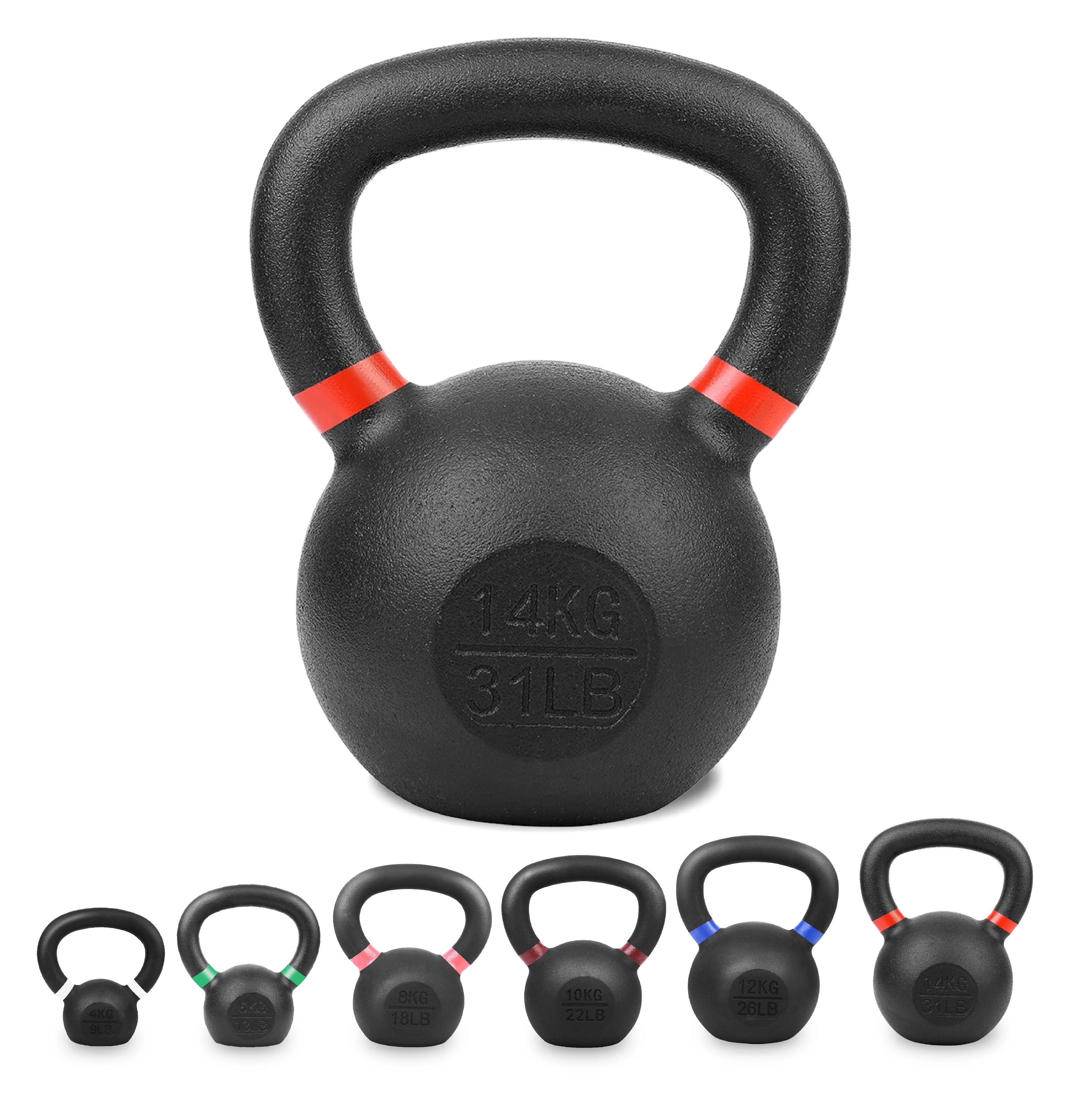 Heavy-Duty Cast Iron Kettlebells – Durable Classic Finish – Ergonomic Handle for Full‑Body Strength Training – Home Gym Essential