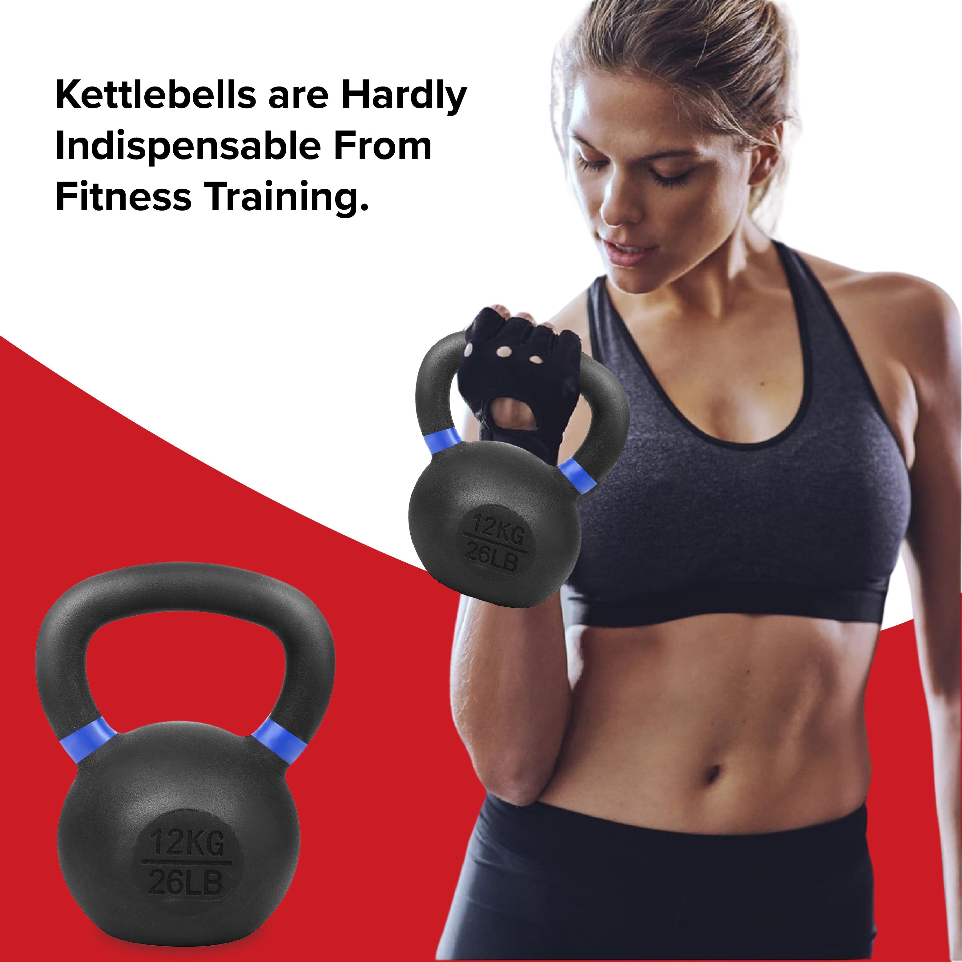 Heavy-Duty Cast Iron Kettlebells – Durable Classic Finish – Ergonomic Handle for Full‑Body Strength Training – Home Gym Essential