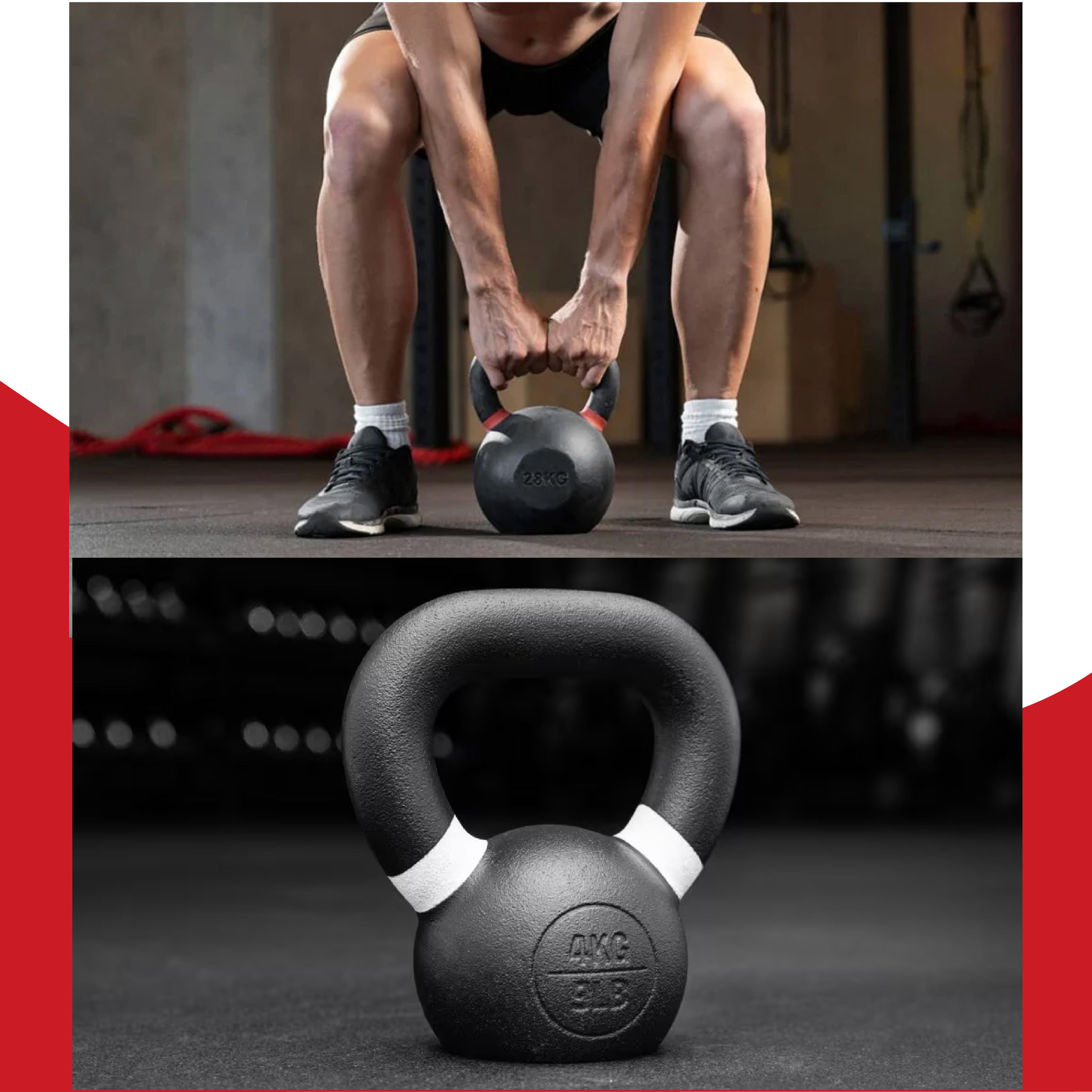 Heavy-Duty Cast Iron Kettlebells – Durable Classic Finish – Ergonomic Handle for Full‑Body Strength Training – Home Gym Essential