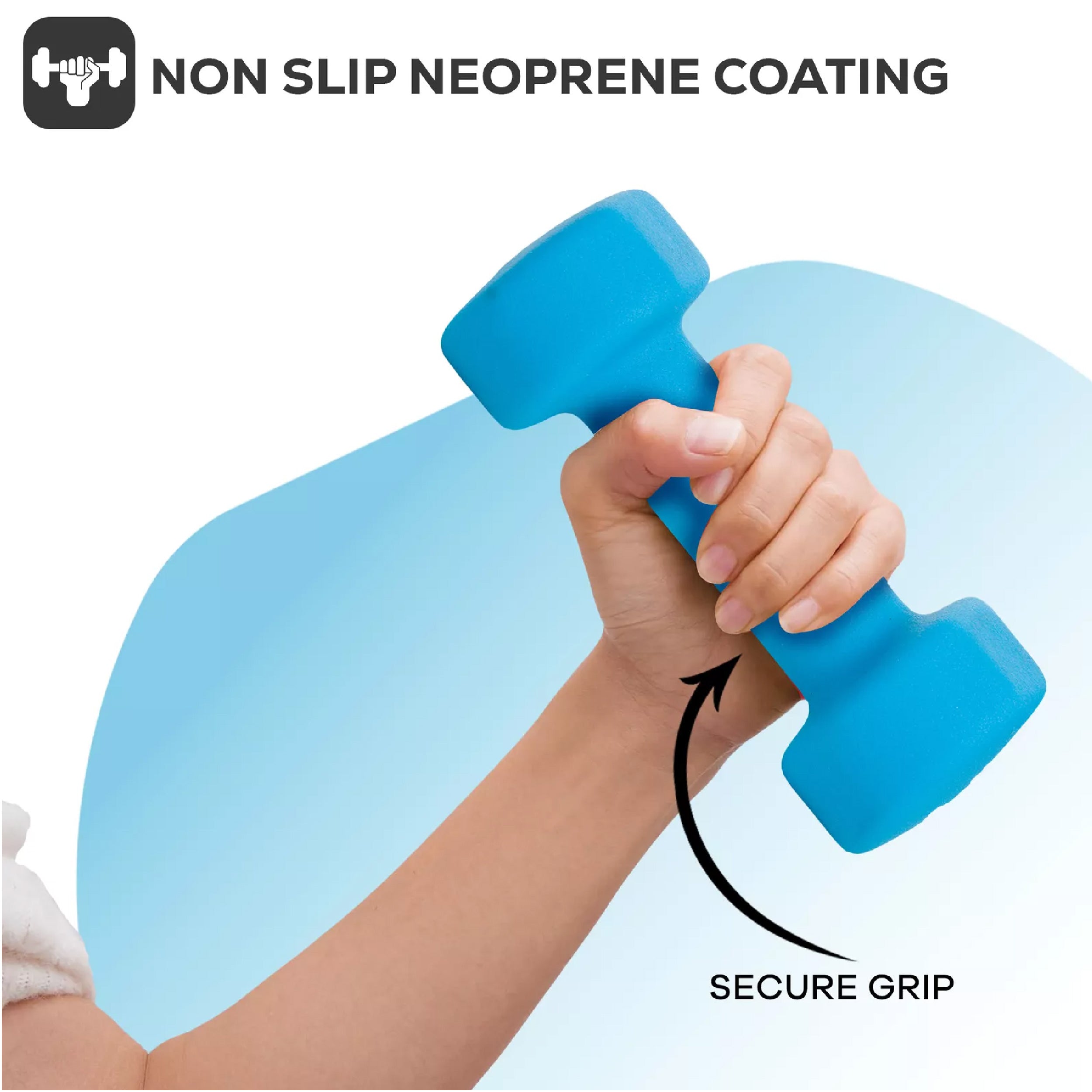 Anti‑Roll Neoprene Hex Dumbbells – Non‑Slip Coating, Comfortable Grip, Anti‑Scratch Finish for Home Gym Workouts & Strength Training