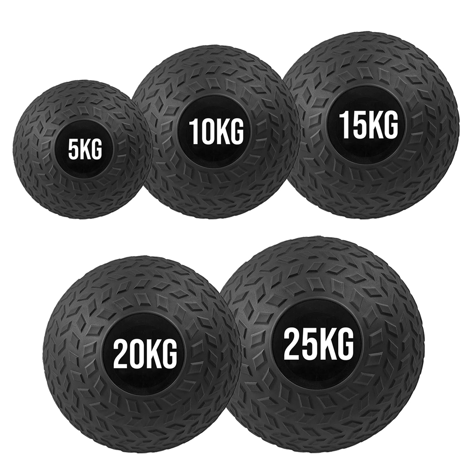 No-Bounce Slam Ball – Heavy‑Duty Rubber Treaded Weight Ball for Core, Strength & Power Training in Home Gym or Studio (3–25 kg)