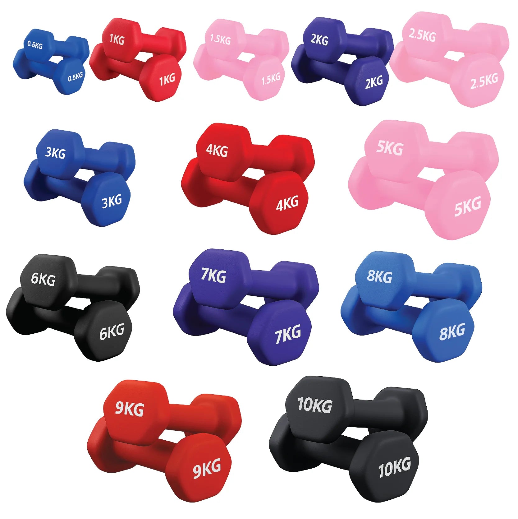 Neoprene Dumbbells Pairs