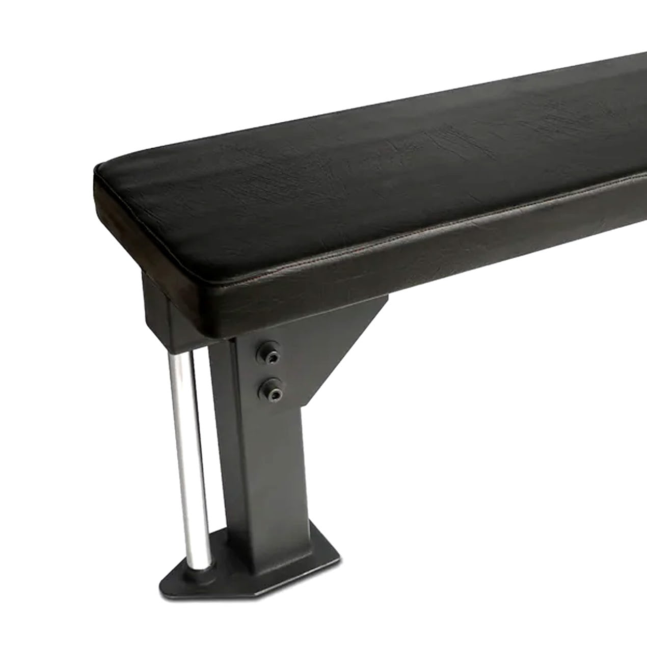 Commercial Flat Bench – 50 mm Thick Padding, Heavy‑Duty Steel Frame, Rear Wheels & 300kg Capacity – Compact Chest & Dumbbell Bench for Home Gym Strength Training