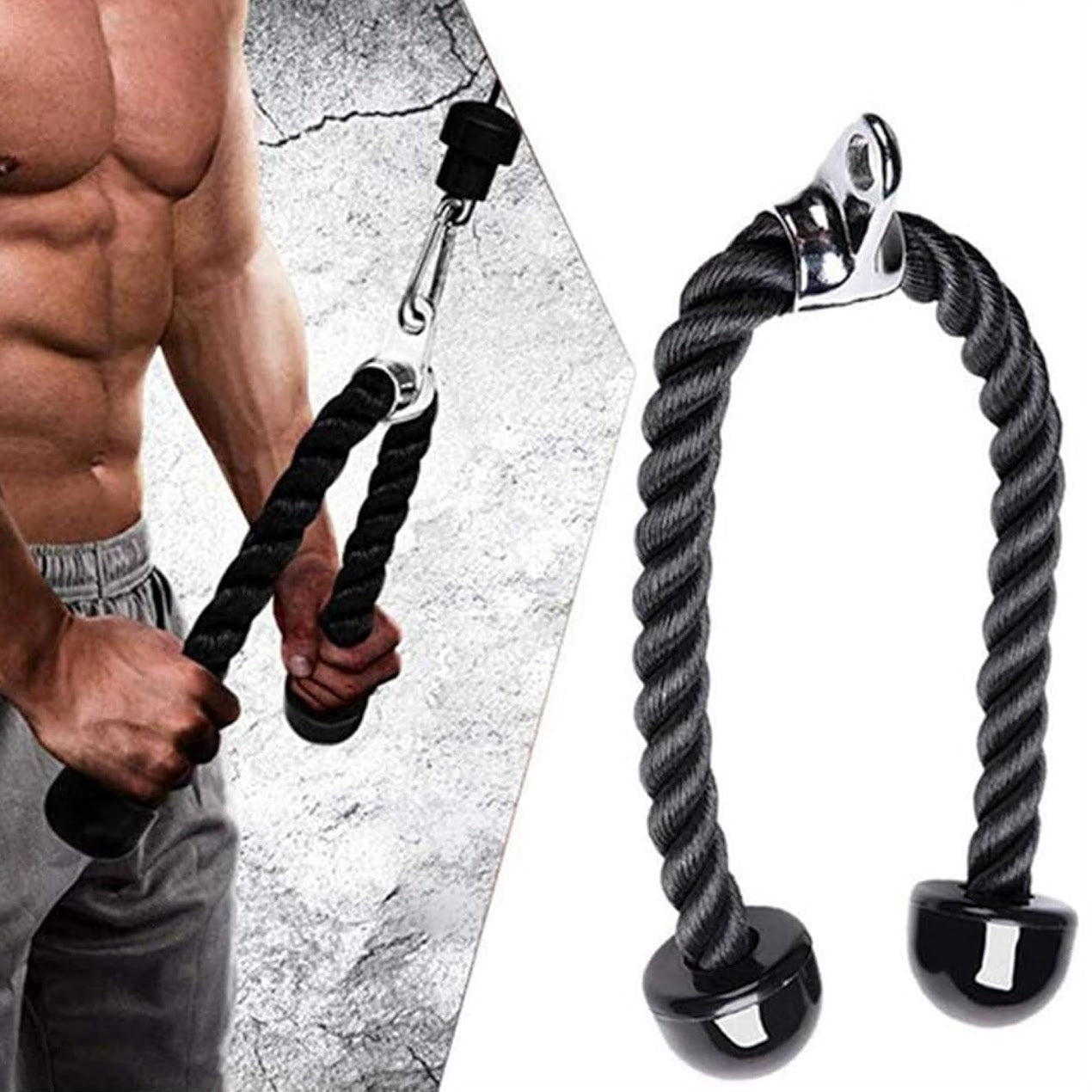 Upgrade Your Home Gym Setup – Cable Attachments Kit with Multi-Grip Handles, Rope & Straps for Precision Strength Training