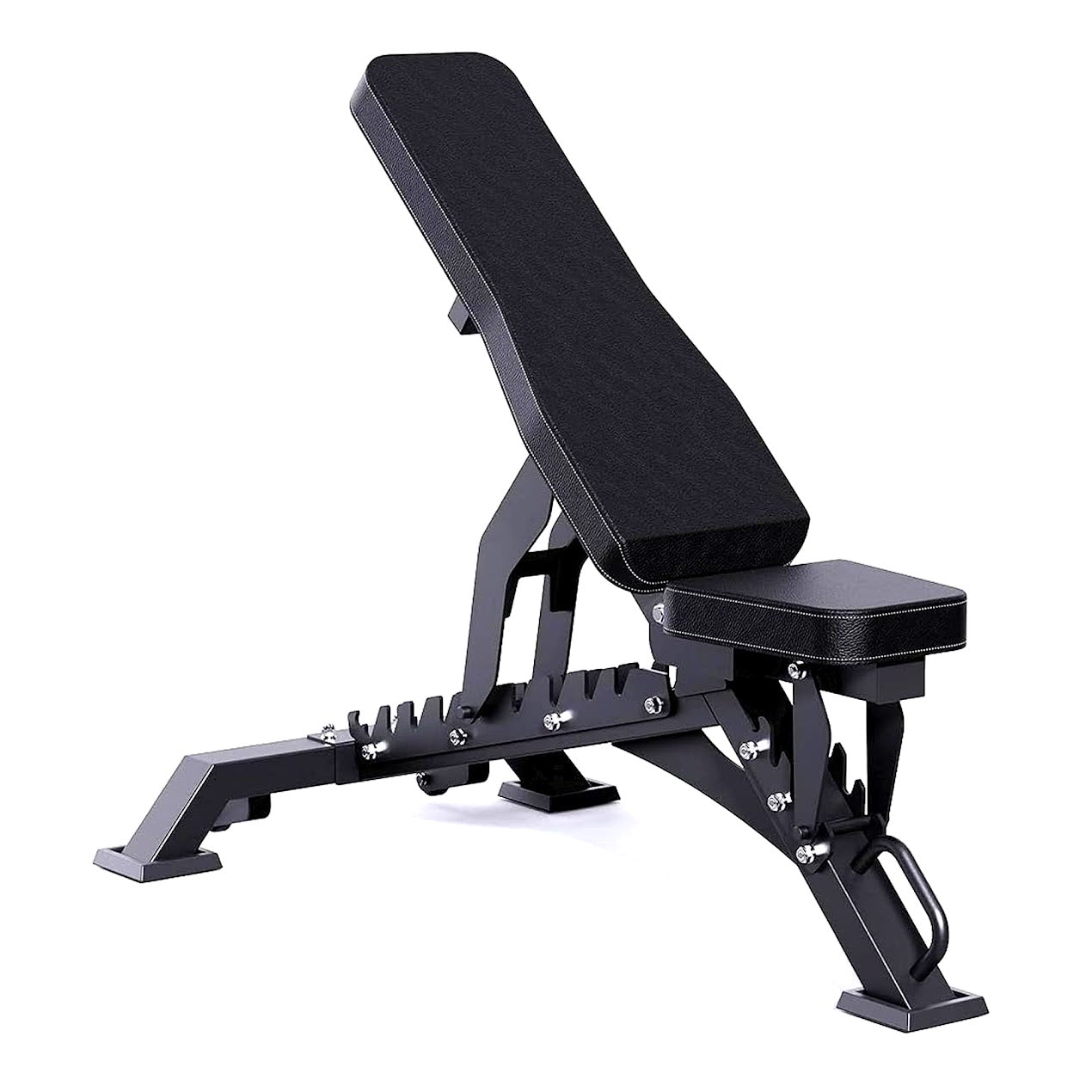 Adjustable Commercial‑Grade Weight Bench – heavy‑duty steel, high‑density foam, multi‑angle incline/decline for strength training, compact yet sleek for home gyms