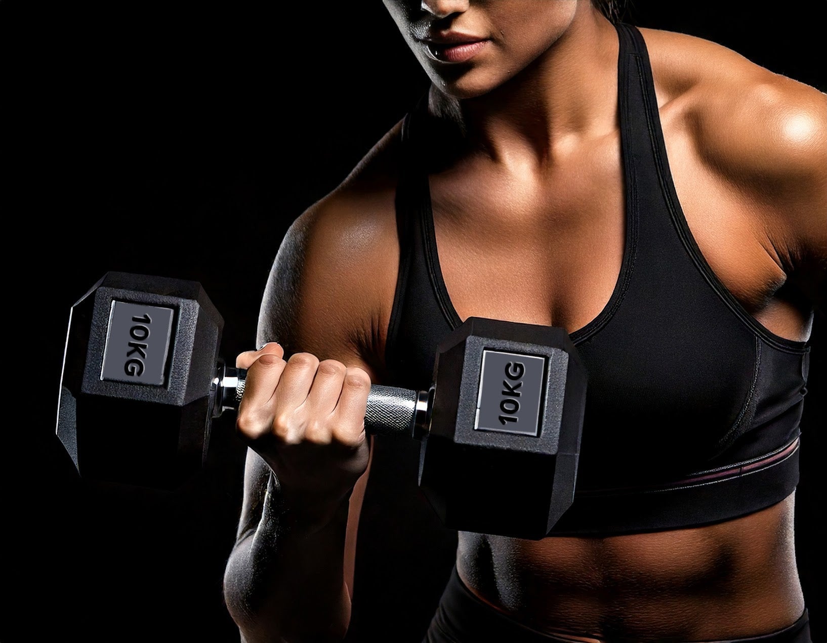 Hex Dumbbells 2.5kg–60kg Full Set or Pairs – Rubber-Coated Weights with Anti-Roll Design & Knurled Steel Handles – For Home Gym or Studio Strength Training