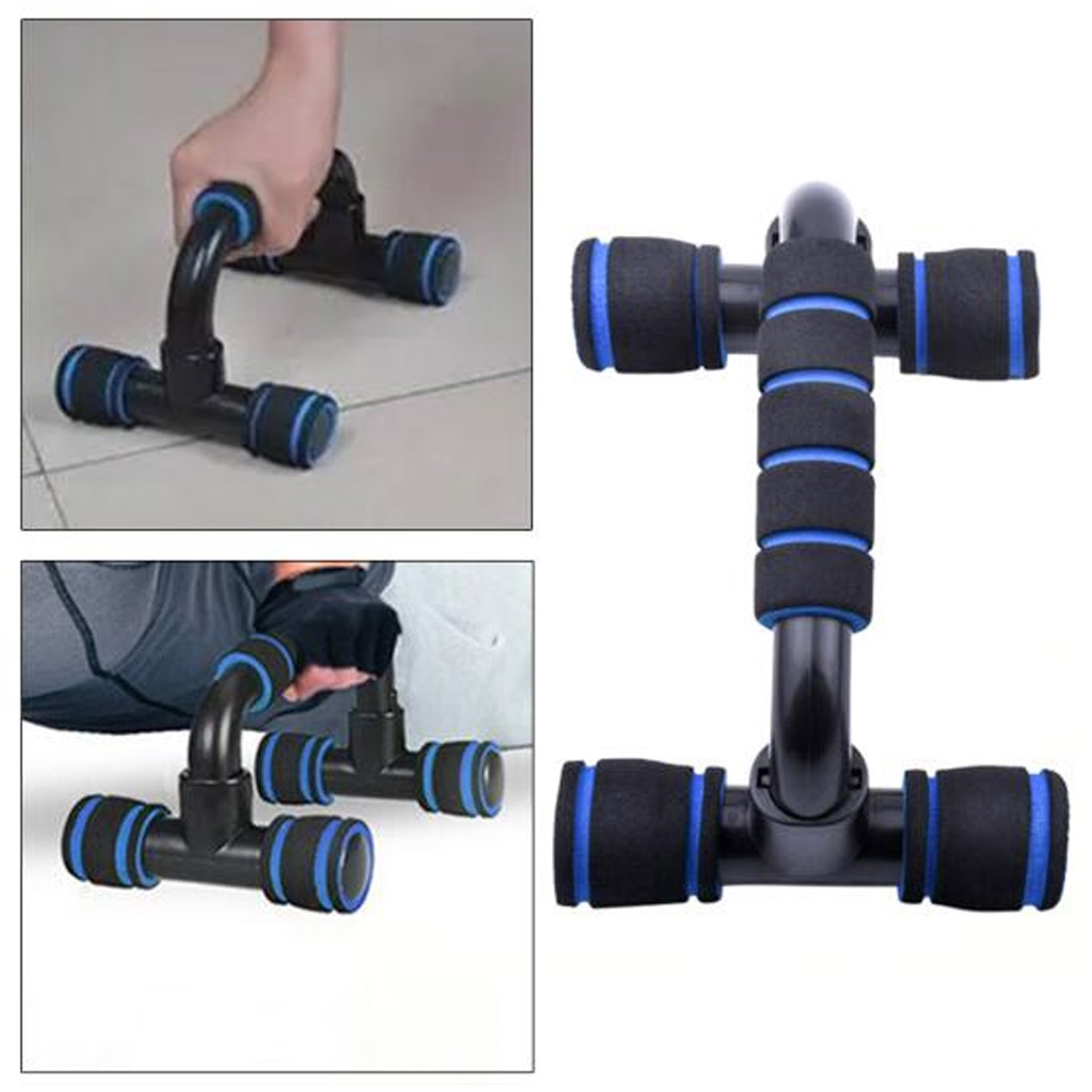 Adjustable Push‑Up Bars with PVC Grip & PP Frame – Anti‑Slip, Wrist‑Safe for Chest & Shoulder Home Fitness